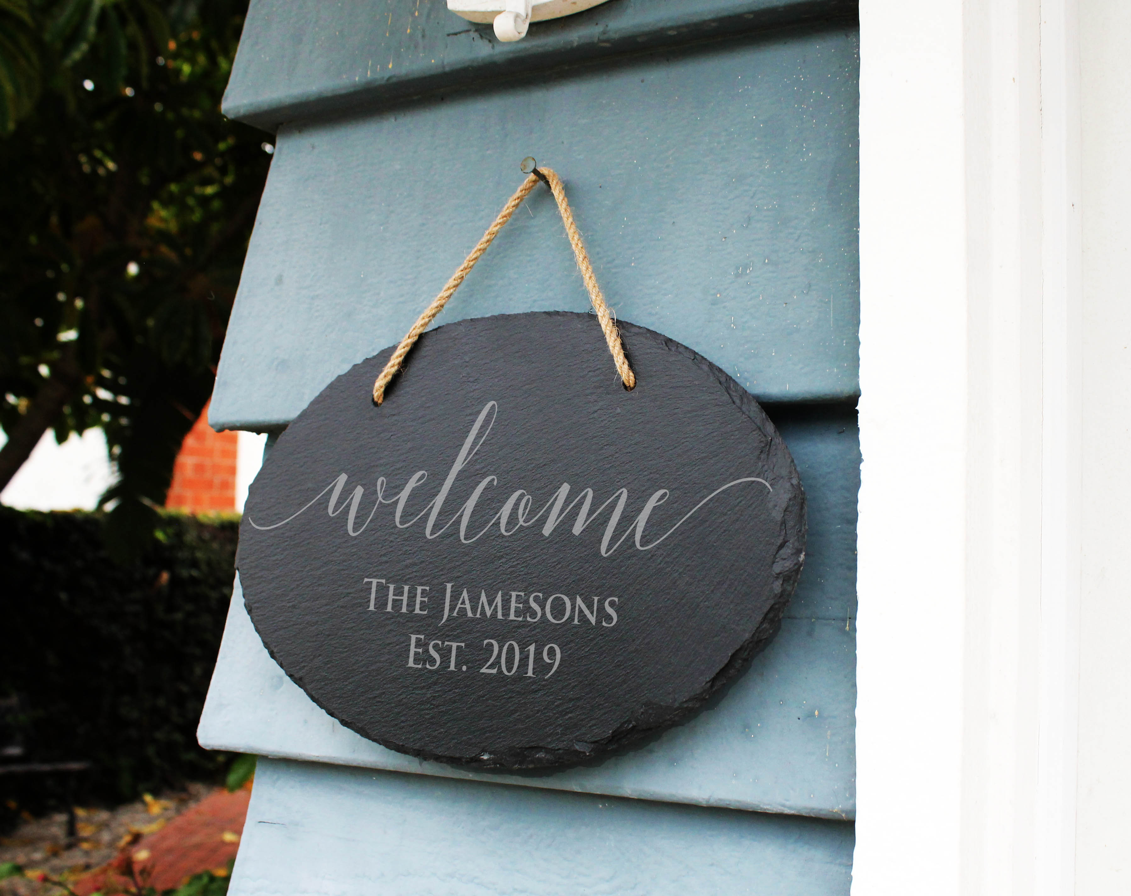 Slate Home Address Sign