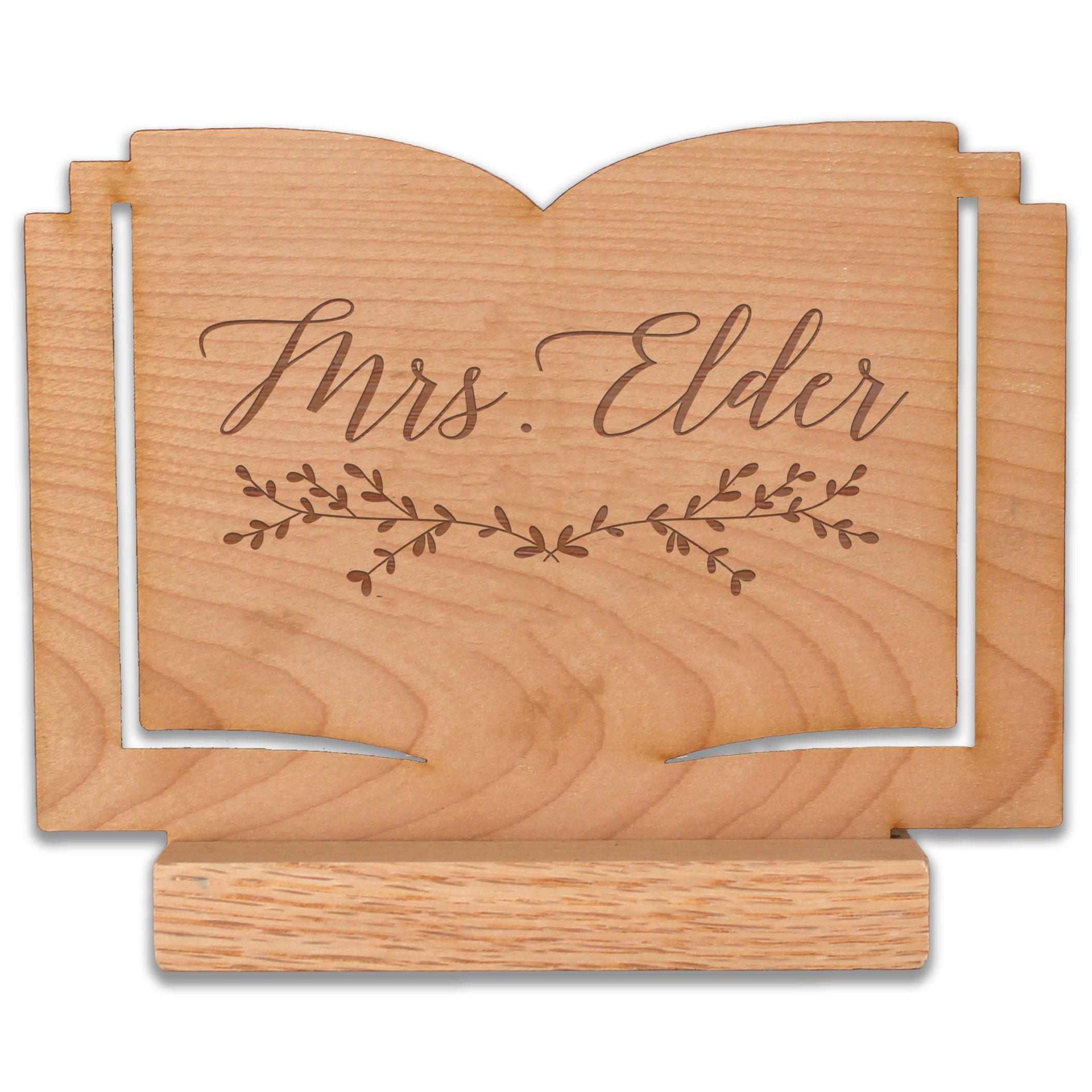 Wood Teacher Desk Sign | Book Mrs. Elder