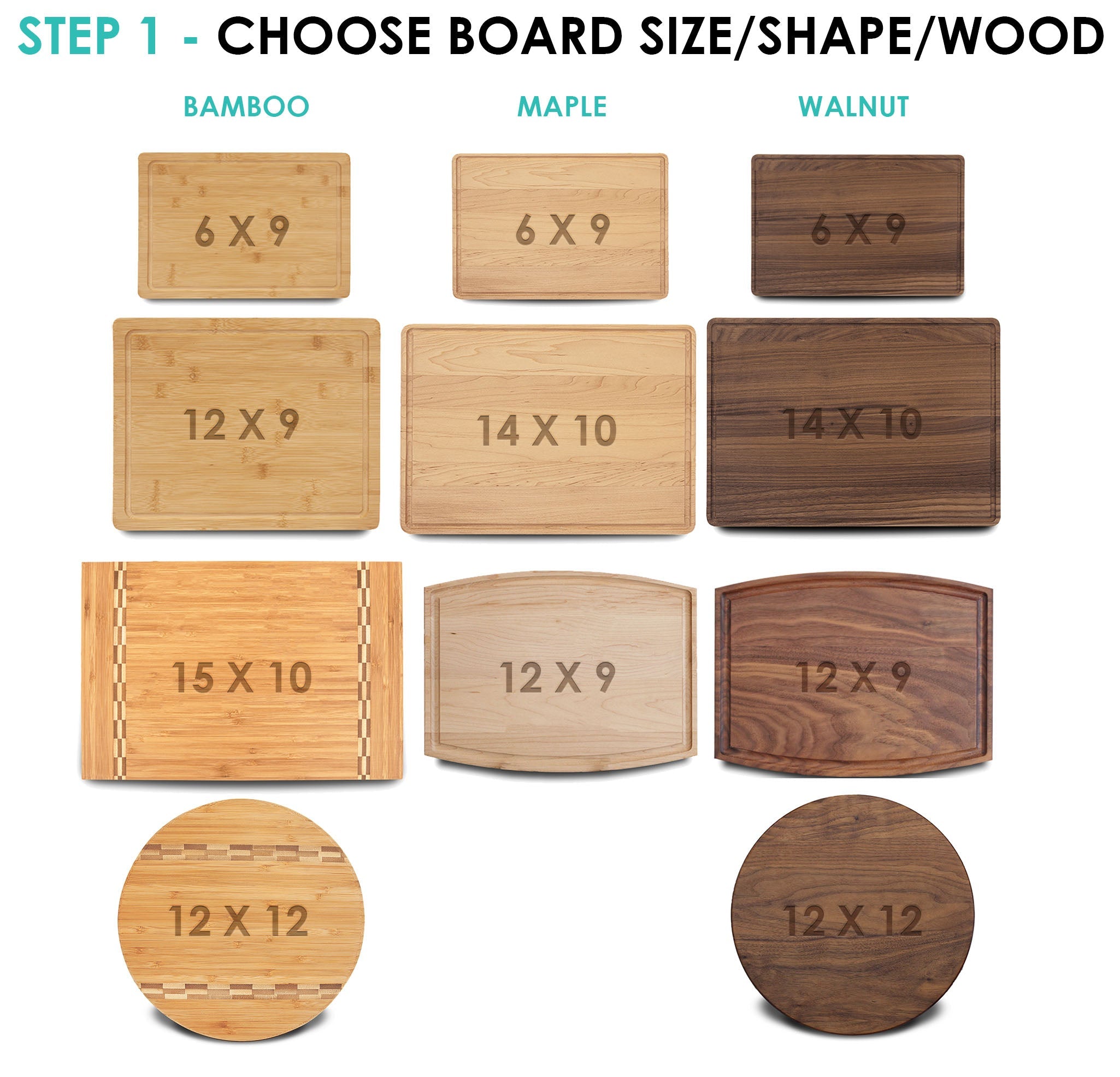 Personalized Cutting Board | Maple Arch 12" x 9"