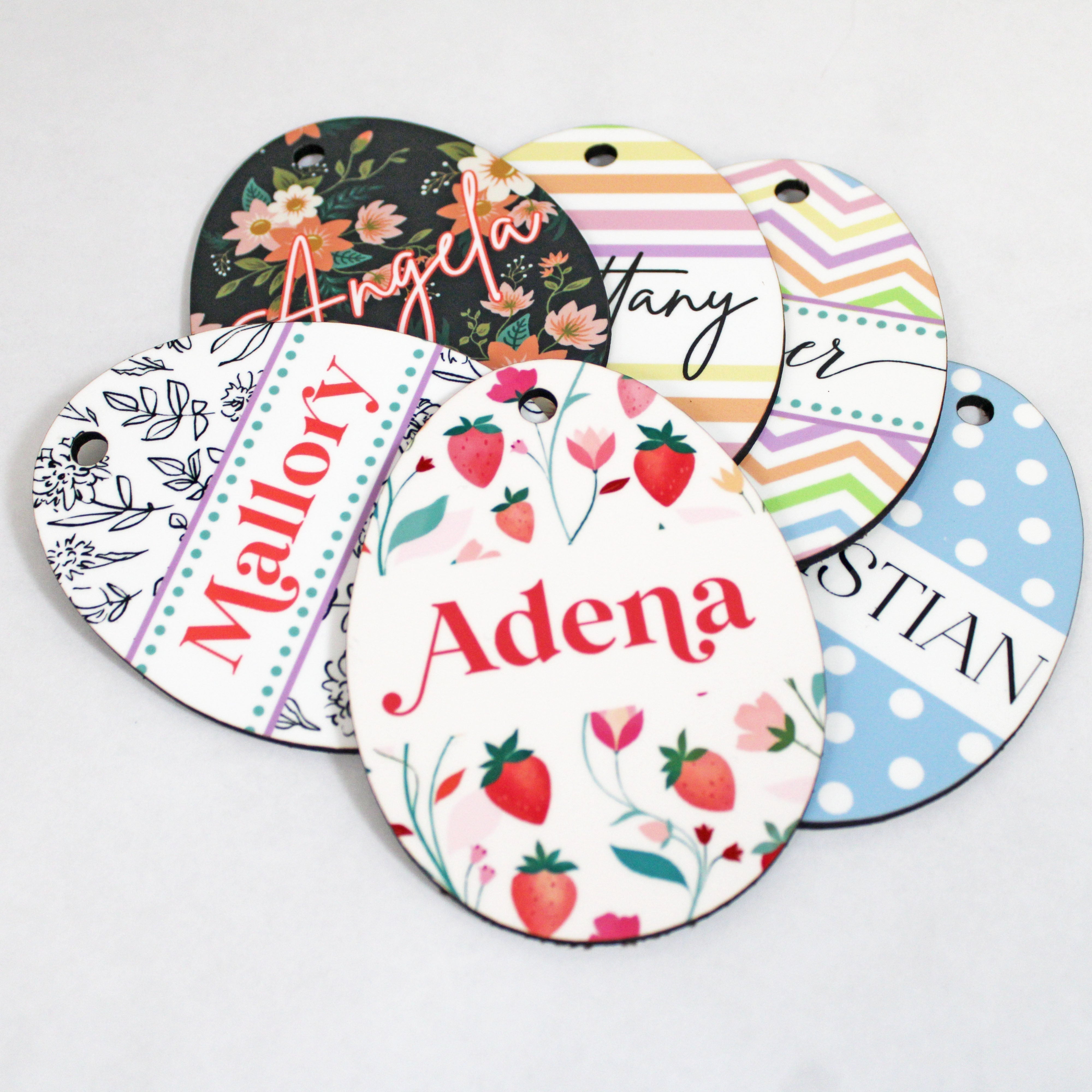 Personalized Easter Basket Name Tag | Yellow Plaid