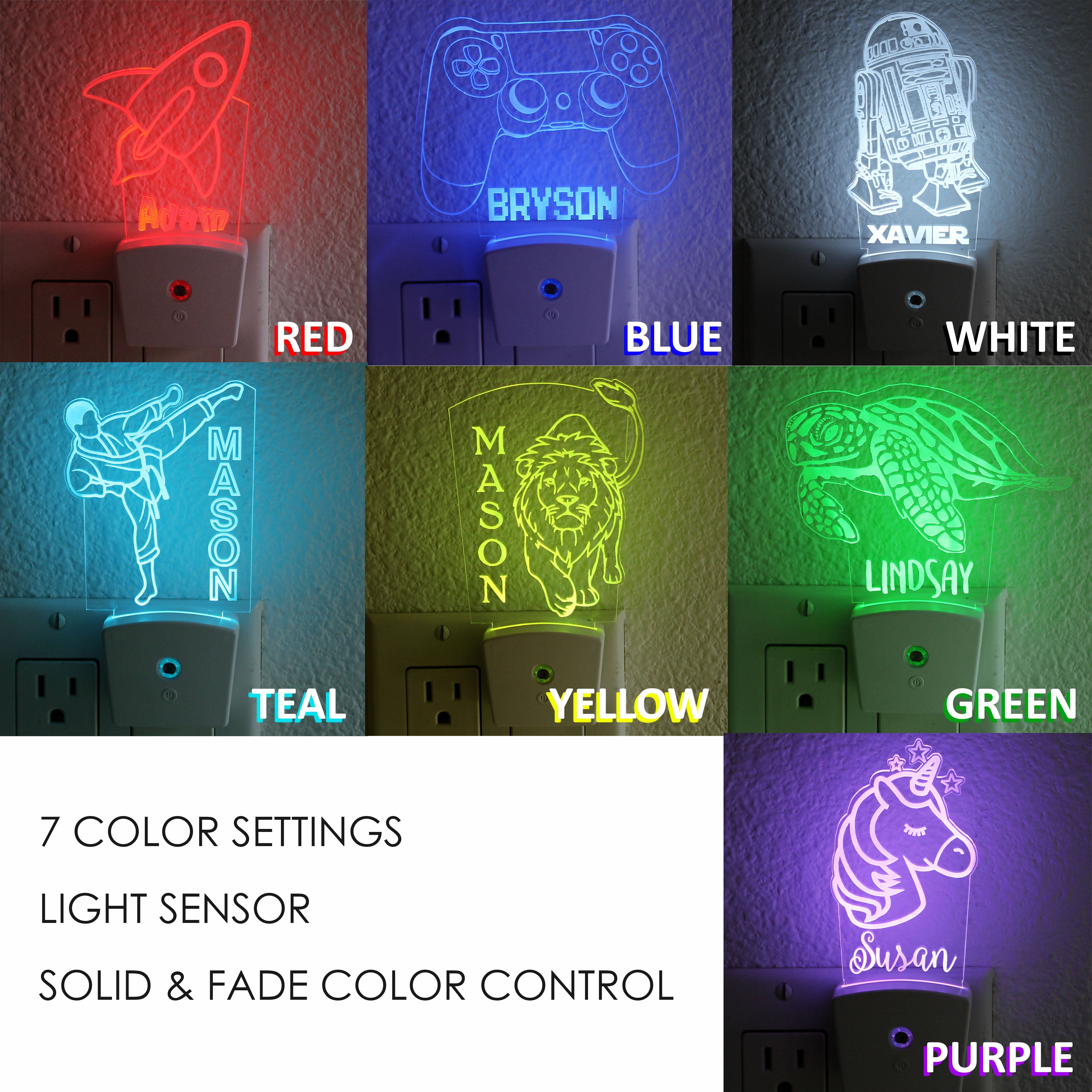 Kid's Night Light Wall Plug | Hockey