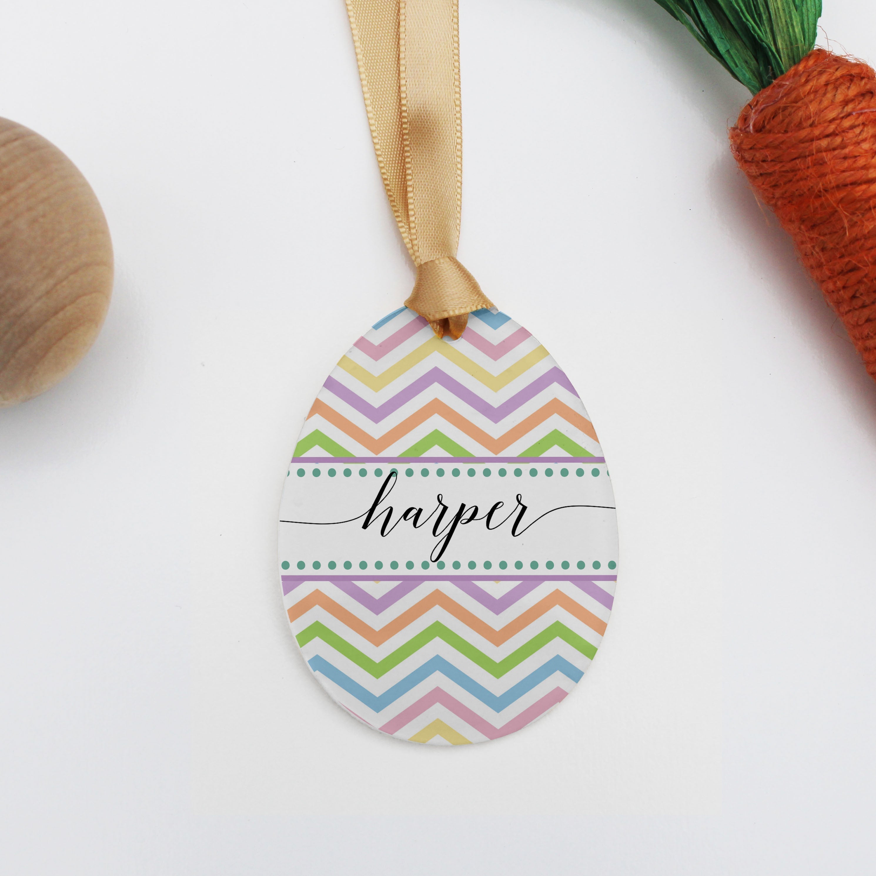 Personalized Easter Basket Name Tag | Sunflower Purple