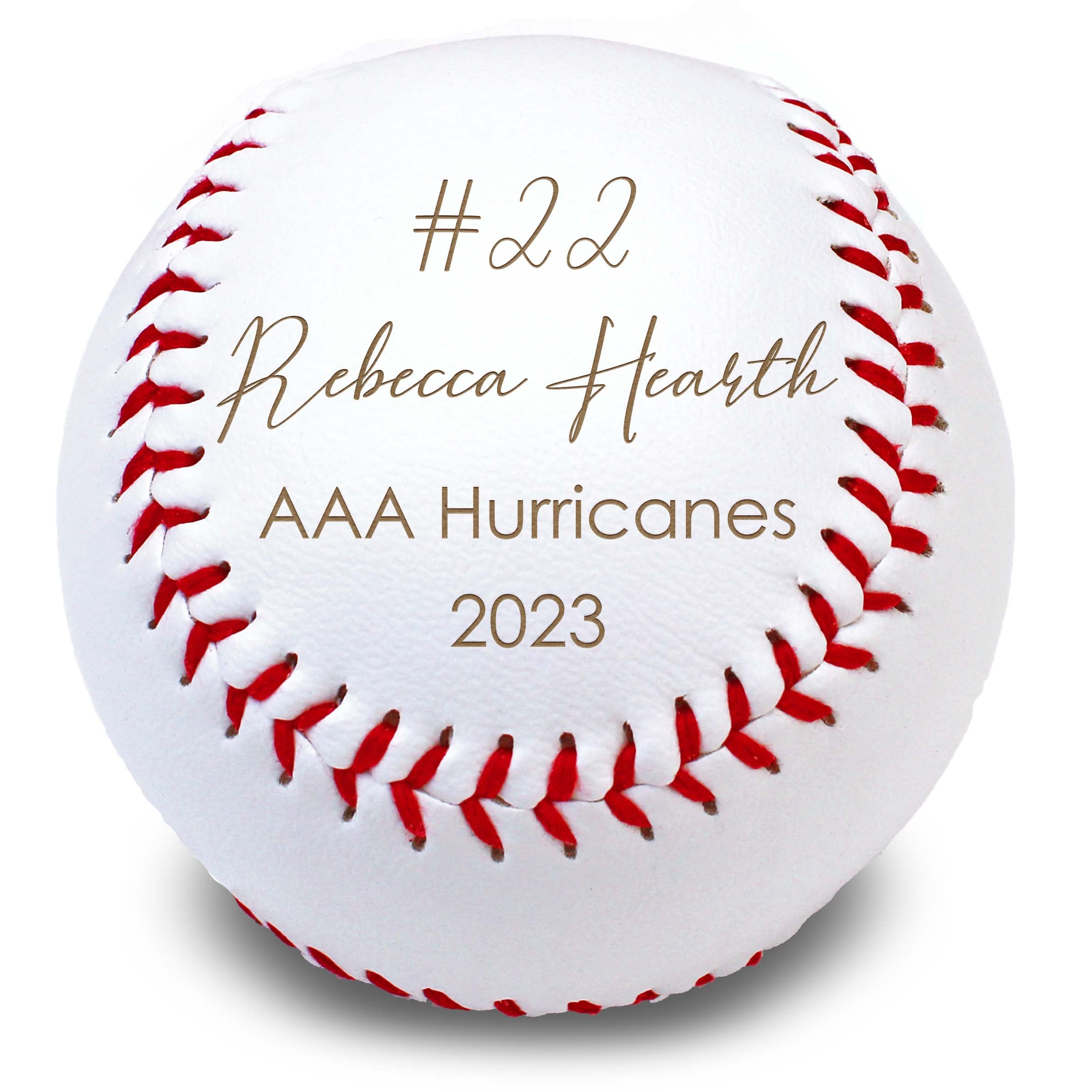 Personalized Leather Baseballs | Rebecca