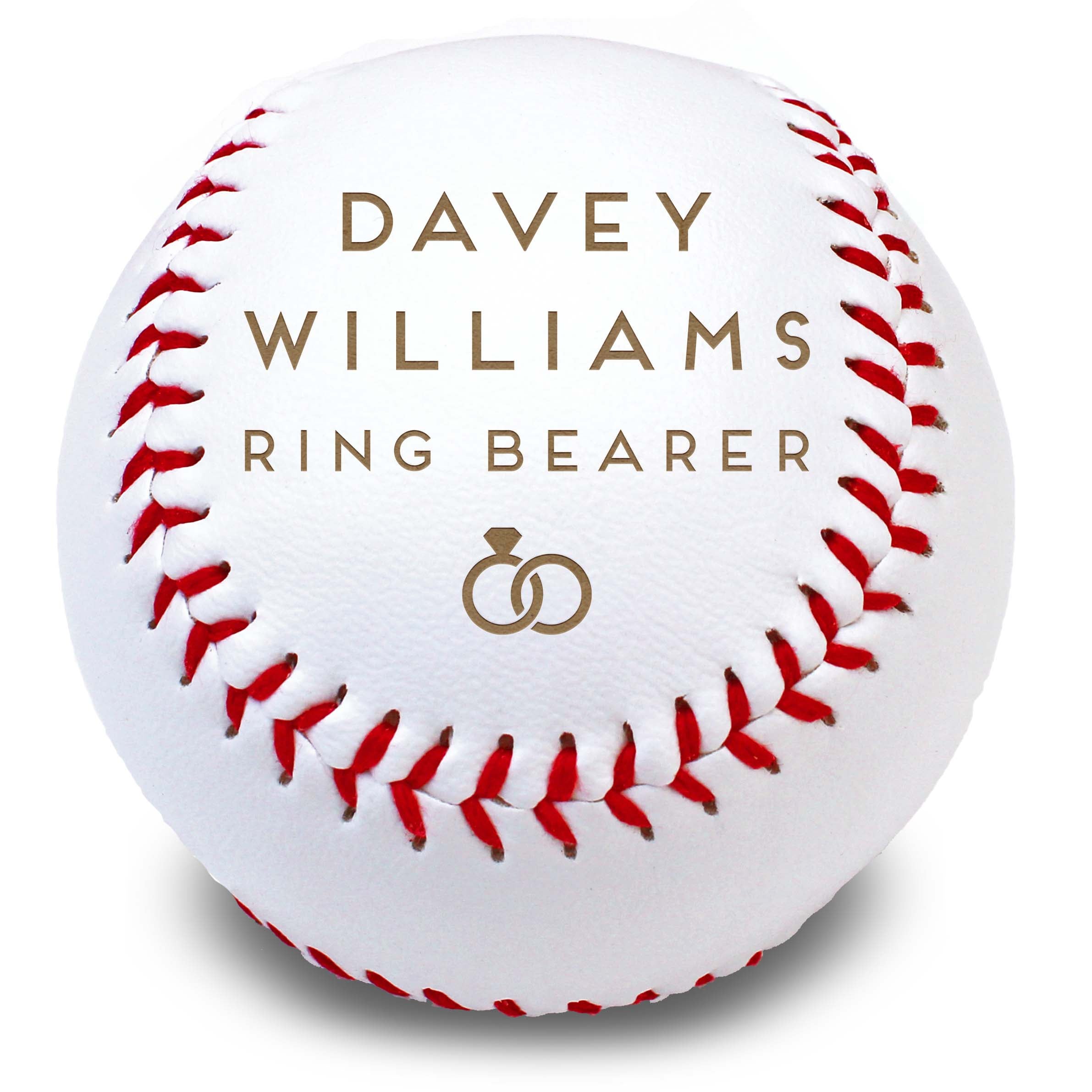 Personalized Leather Baseballs | Ring Bearer