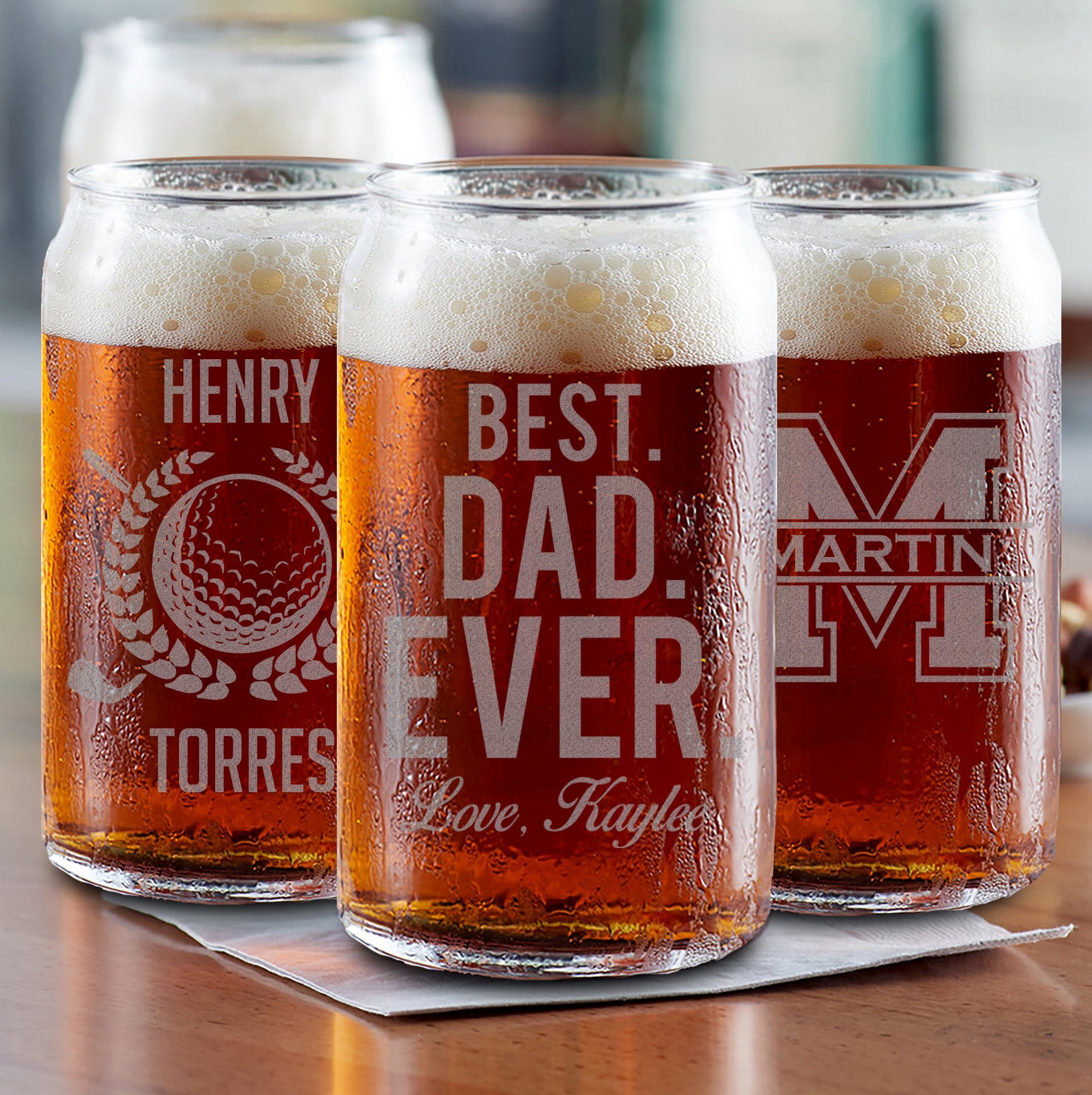 Personalized Beer Can Glass | Darren