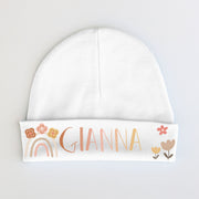 Personalized Baby Beanie | Boho Rainbow