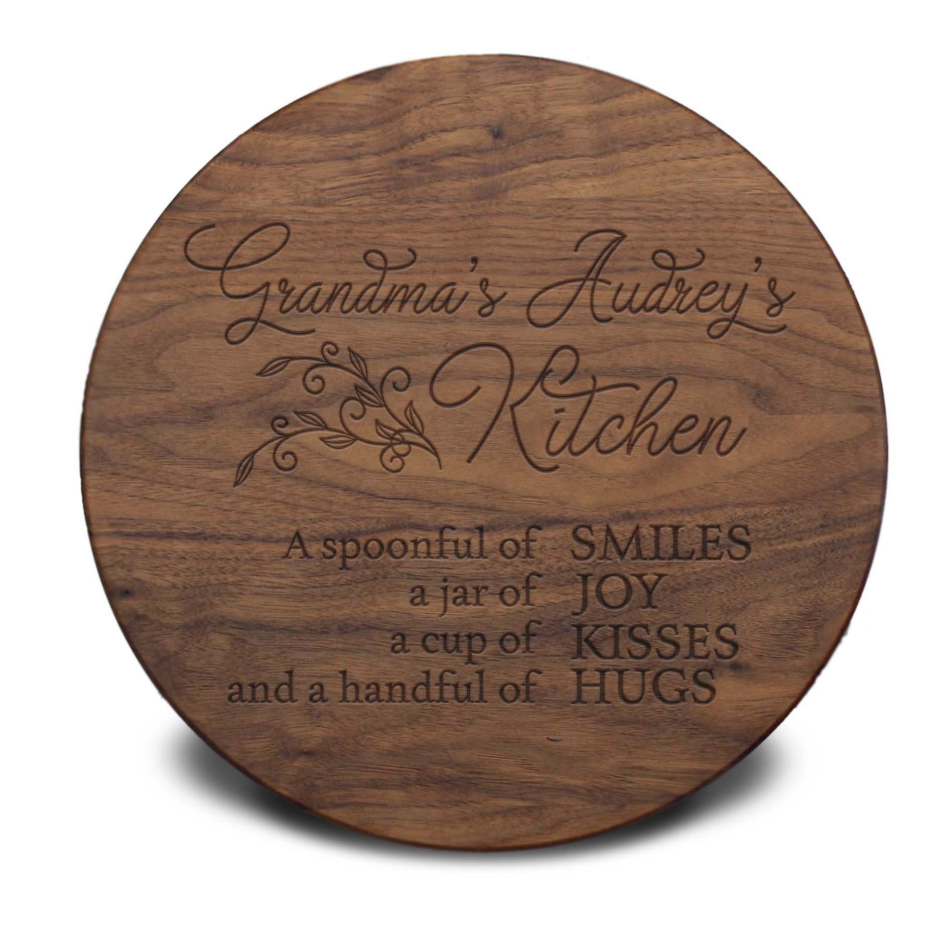 Personalized Cutting Board | Walnut Round 13" x 13"