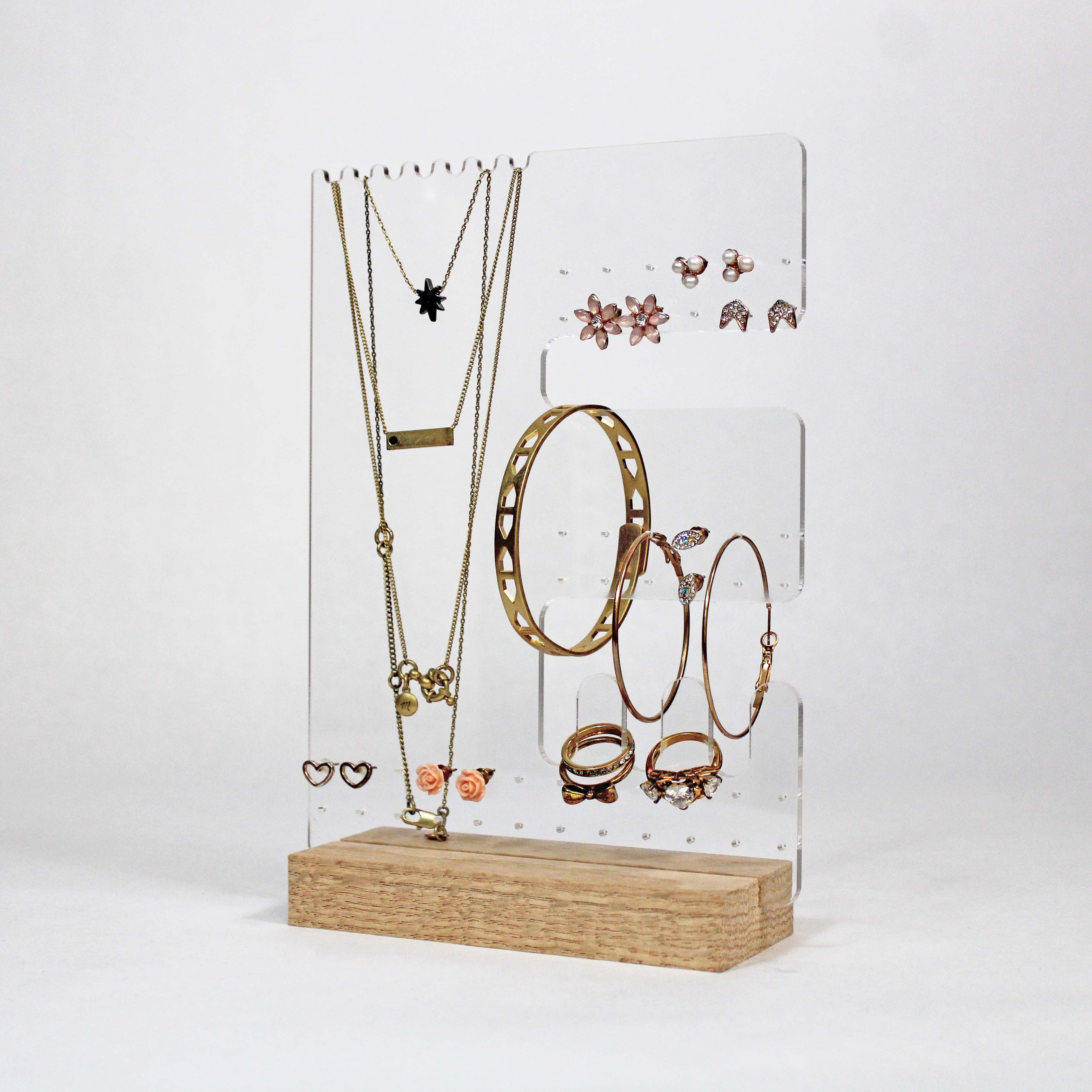 Personalized Jewelry Stands | Rectangle Necklace Multi