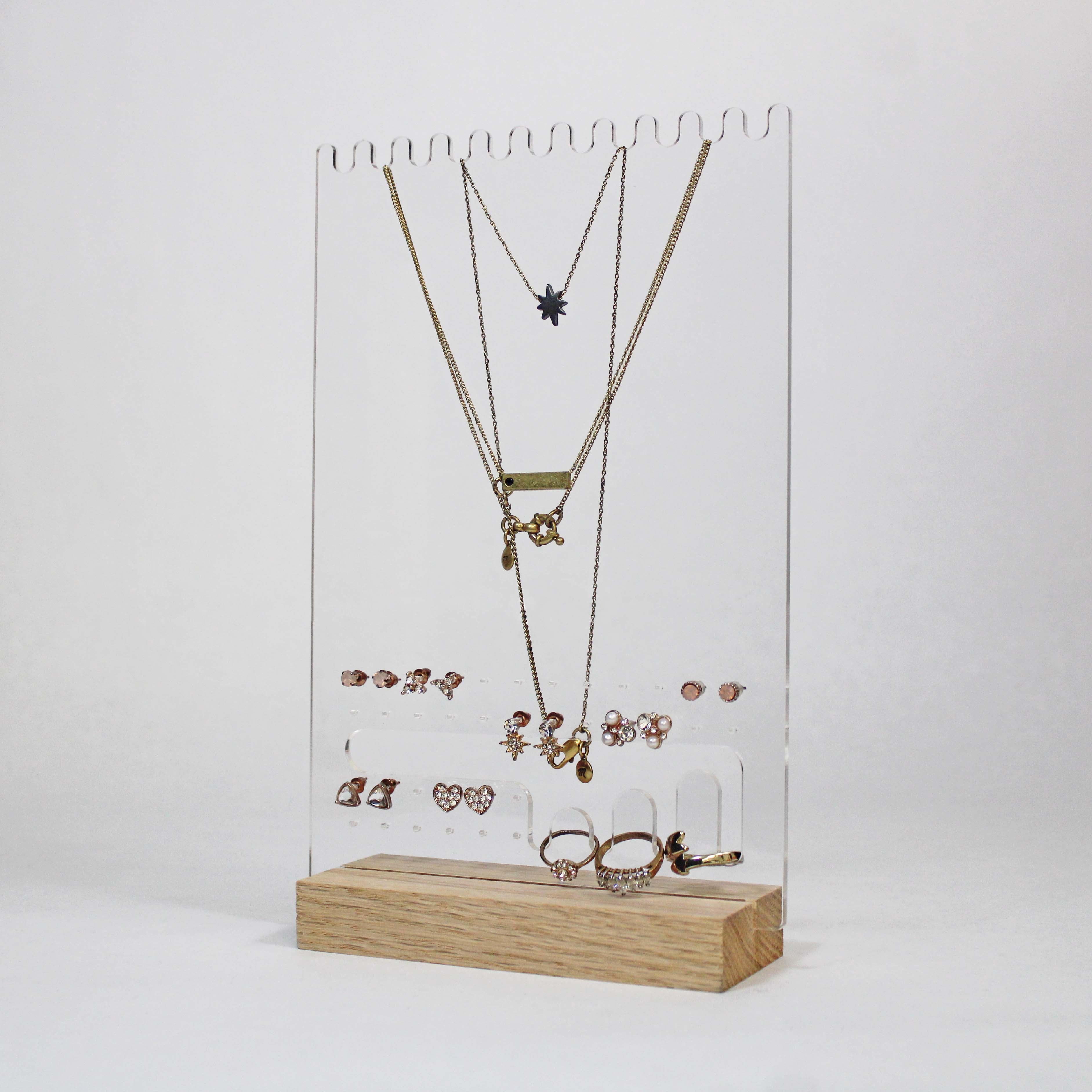 Personalized Jewelry Stands | Vertical Rectangle Necklace
