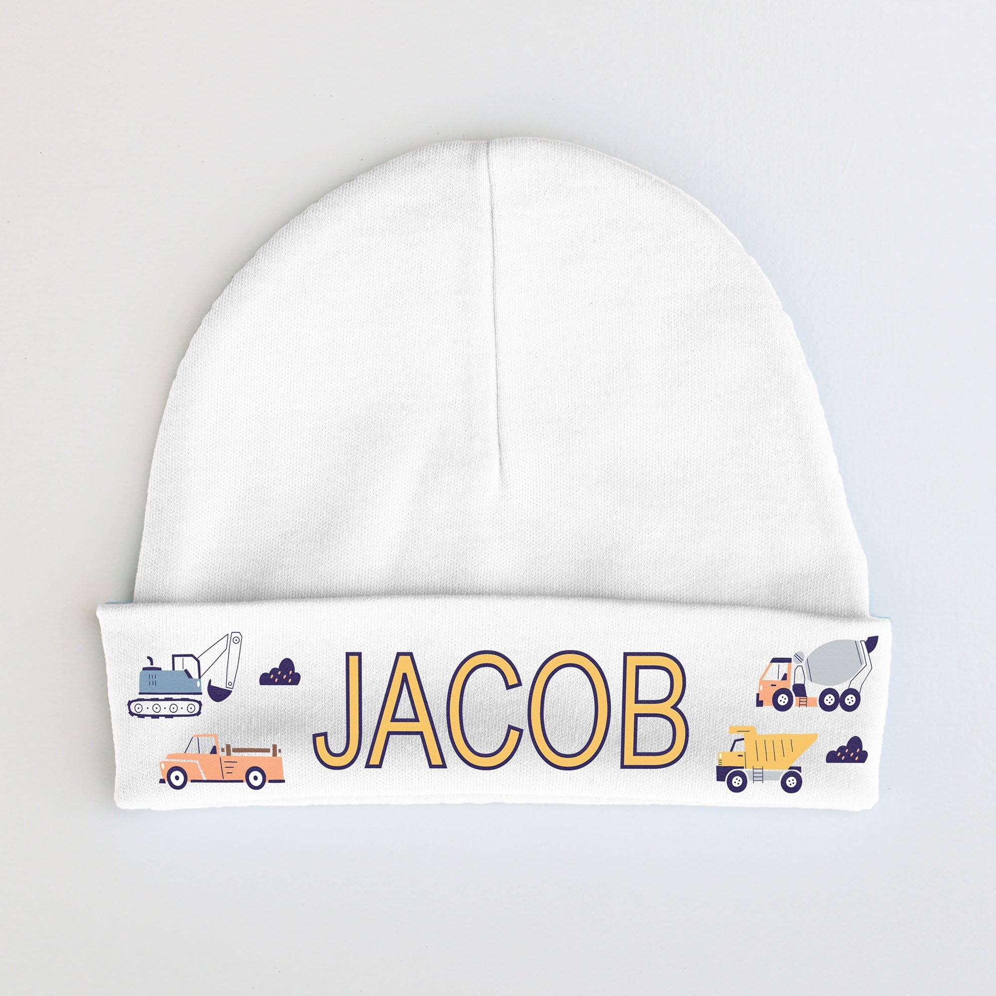 Personalized Baby Beanie | Construction