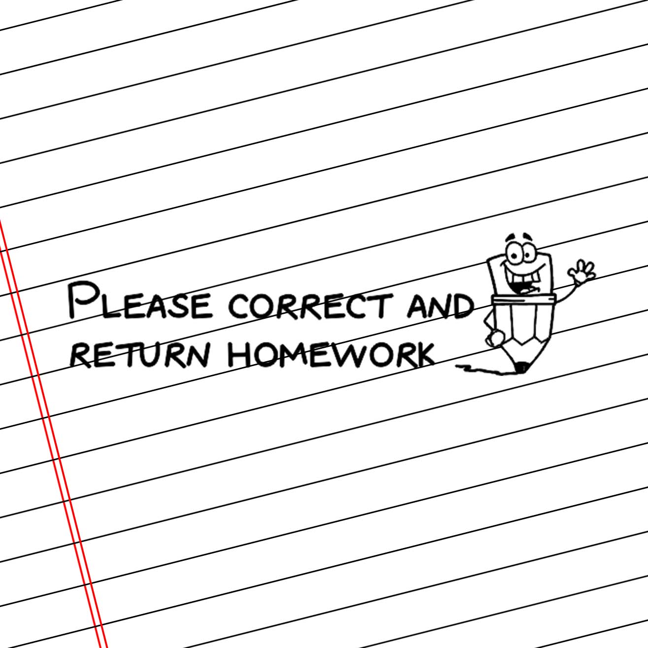 Teacher Self Inking Stamps | Please Correct And Return Pencil