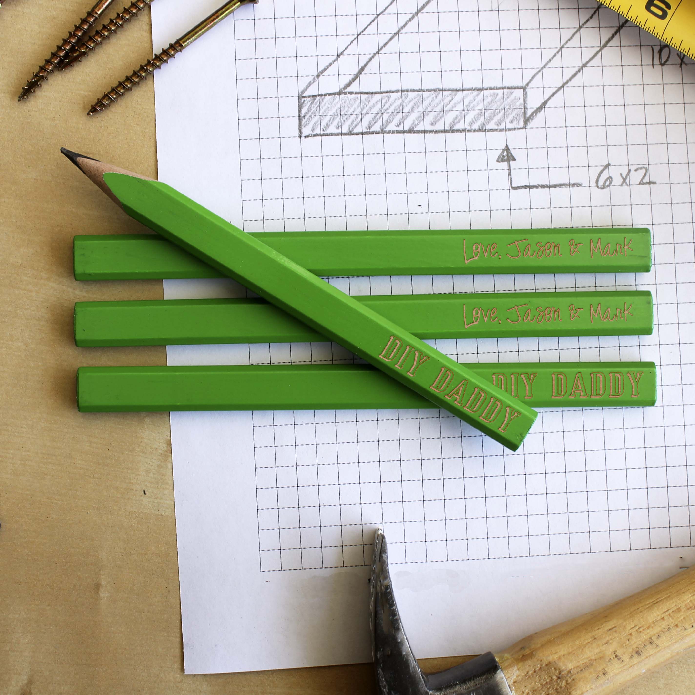 Personalized Carpenter Pencils, set of 4 | DIY Daddy