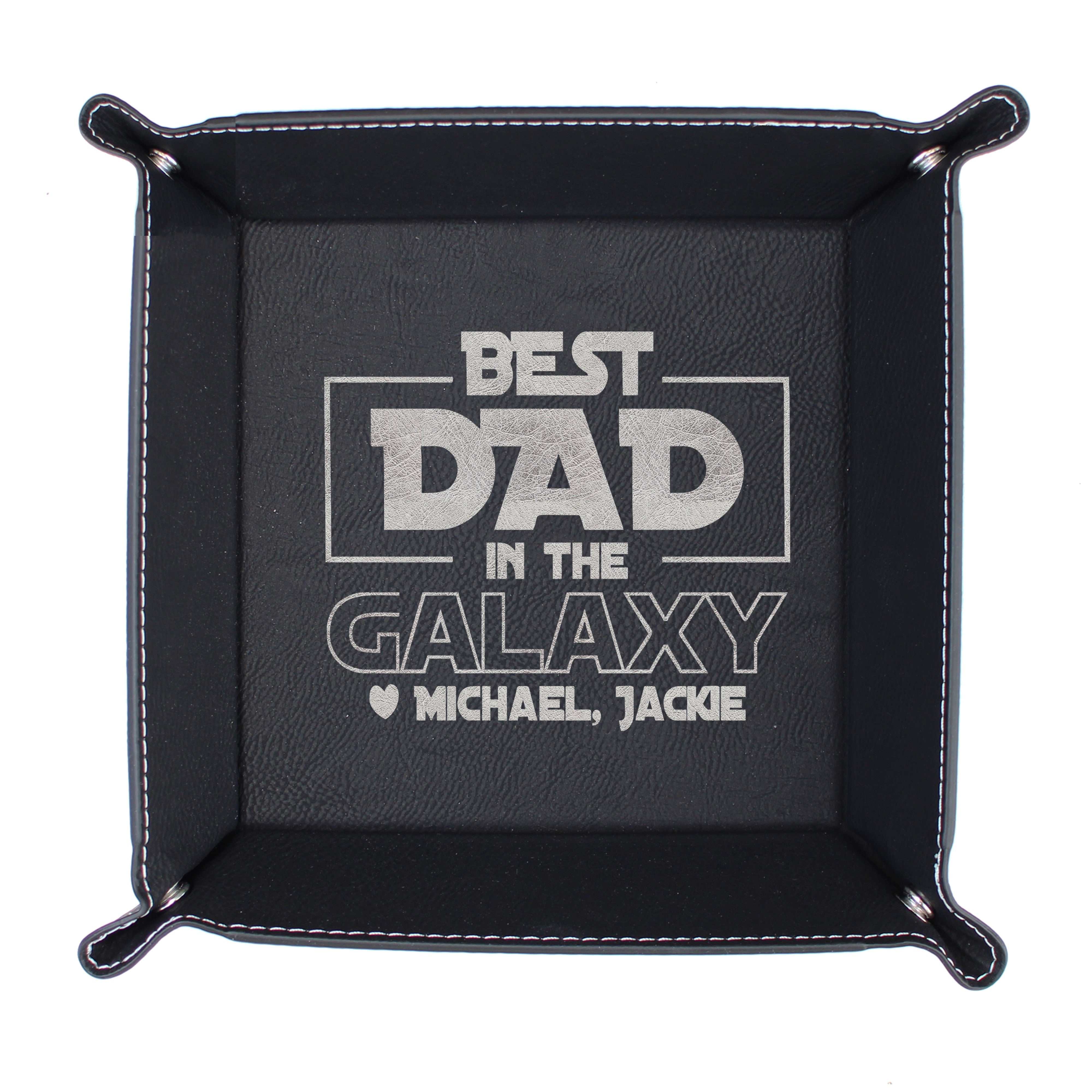 Leather Catch all Tray | Best Dad in the Galaxy