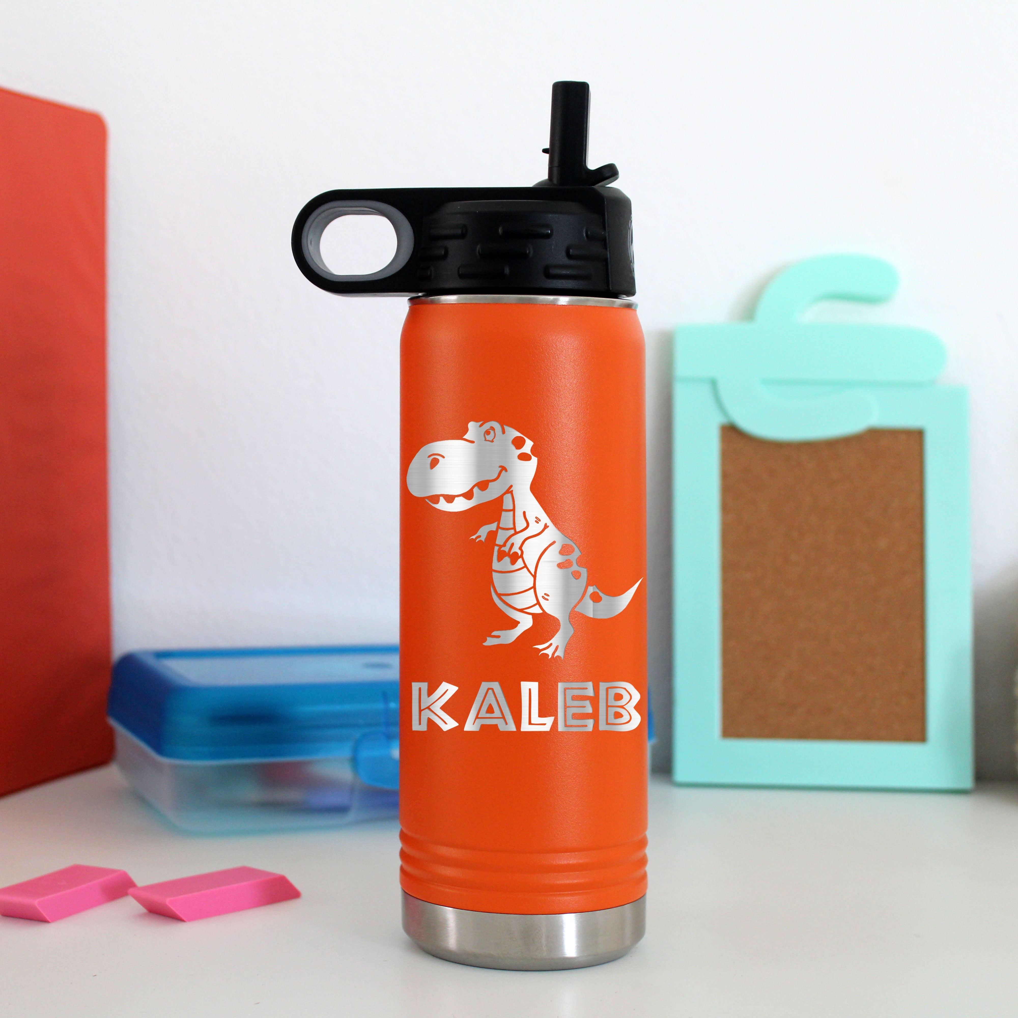 20 oz. Kid's Metal Water Bottle | Dinosaur