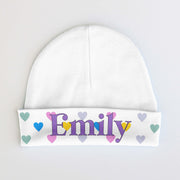 Personalized Baby Beanie | Hearts Pattern