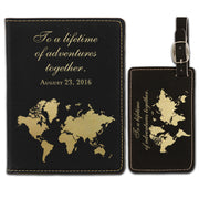 Passport Cover & Luggage Tag Set | World Map