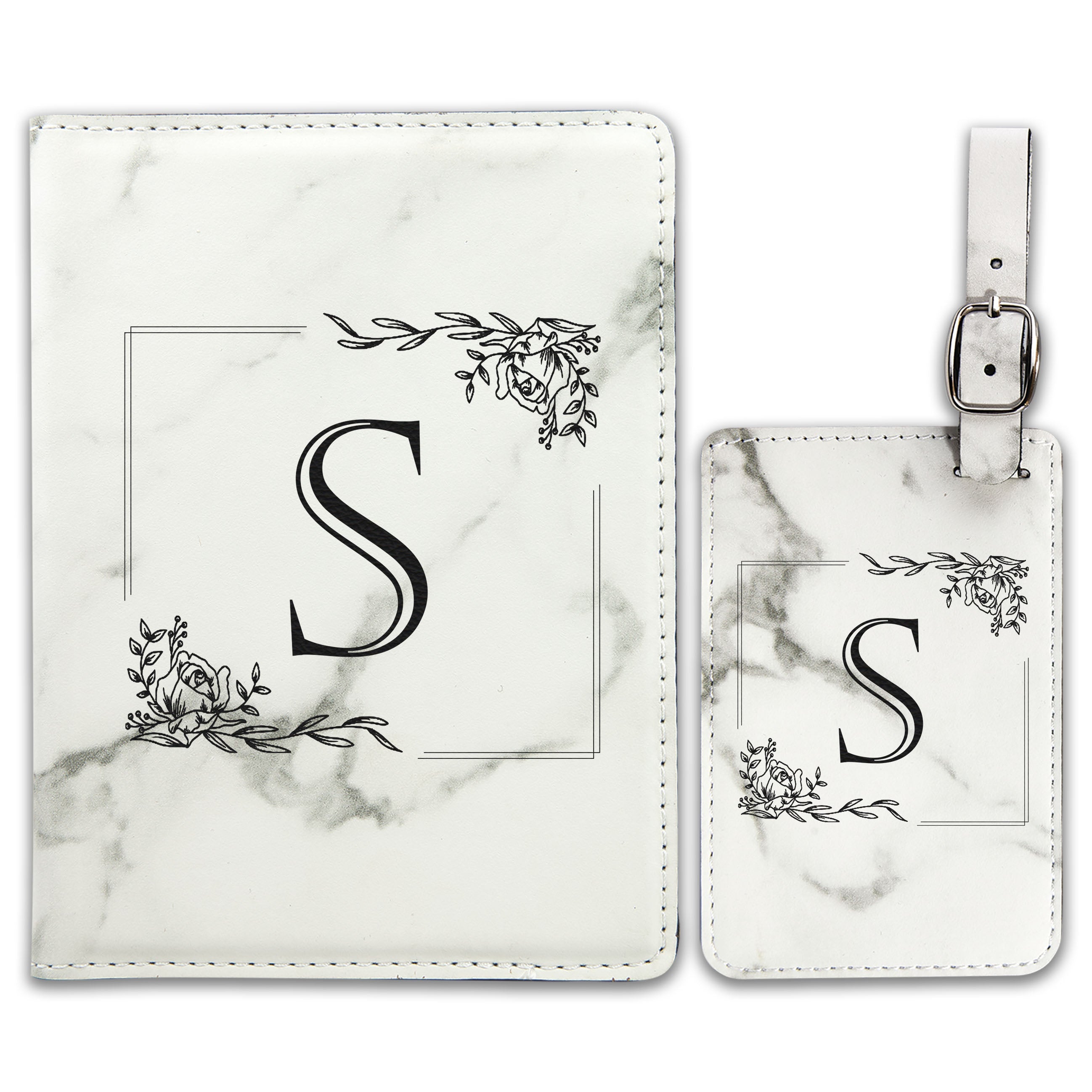 Passport Cover & Luggage Tag Set | S Monogram