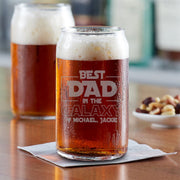 Personalized Beer Can Glass | Dad Galaxy