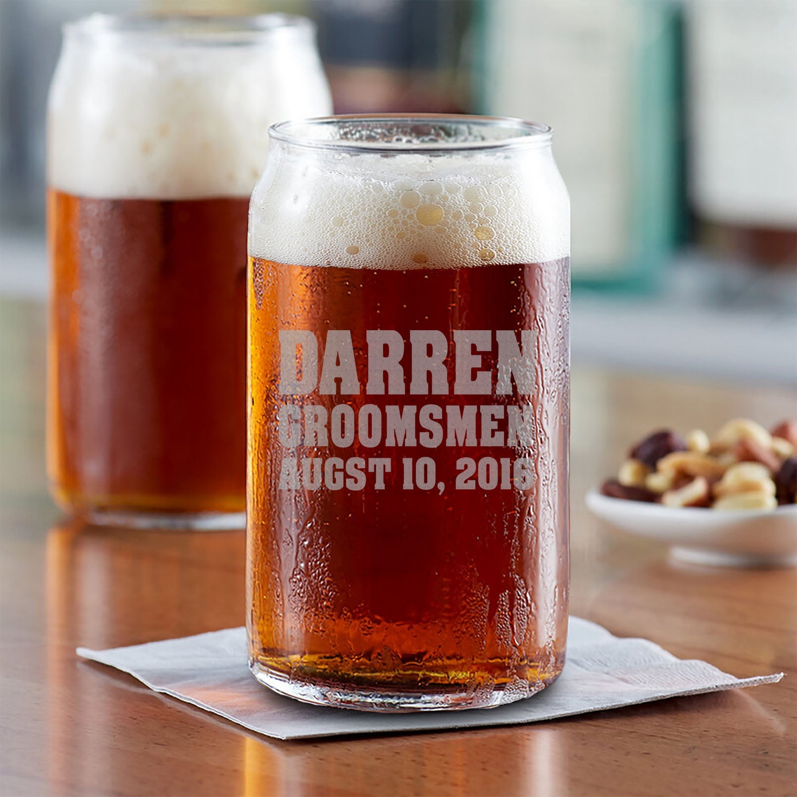 Personalized Beer Can Glass | Darren