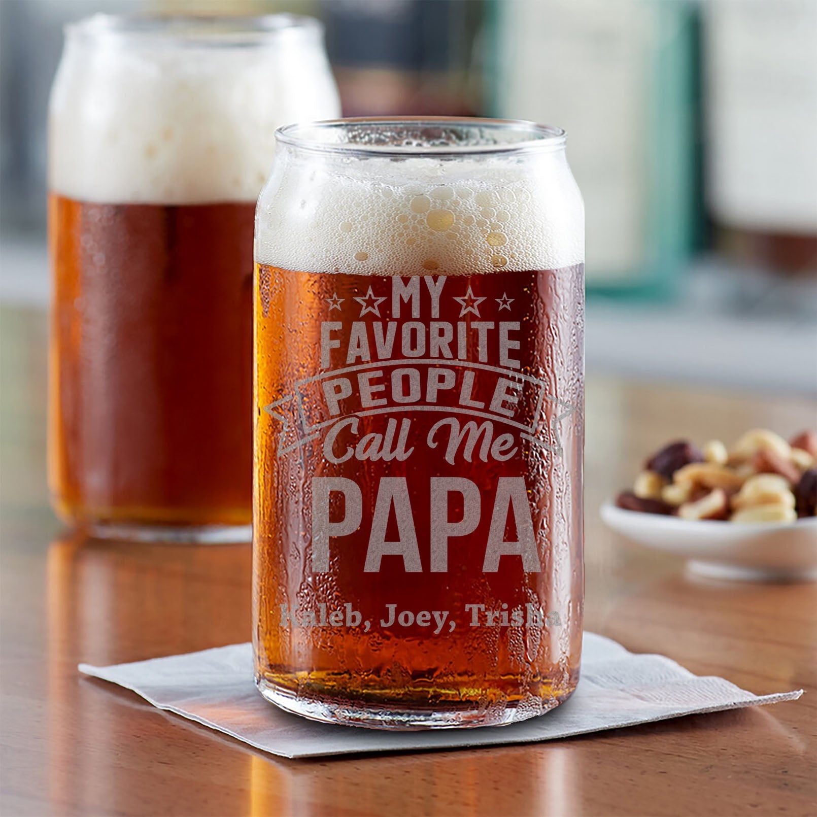 Personalized Beer Can Glass | Favorite People Call Me