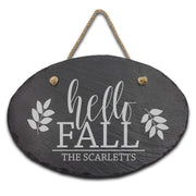 Slate Outdoor Address Sign | Hello Fall