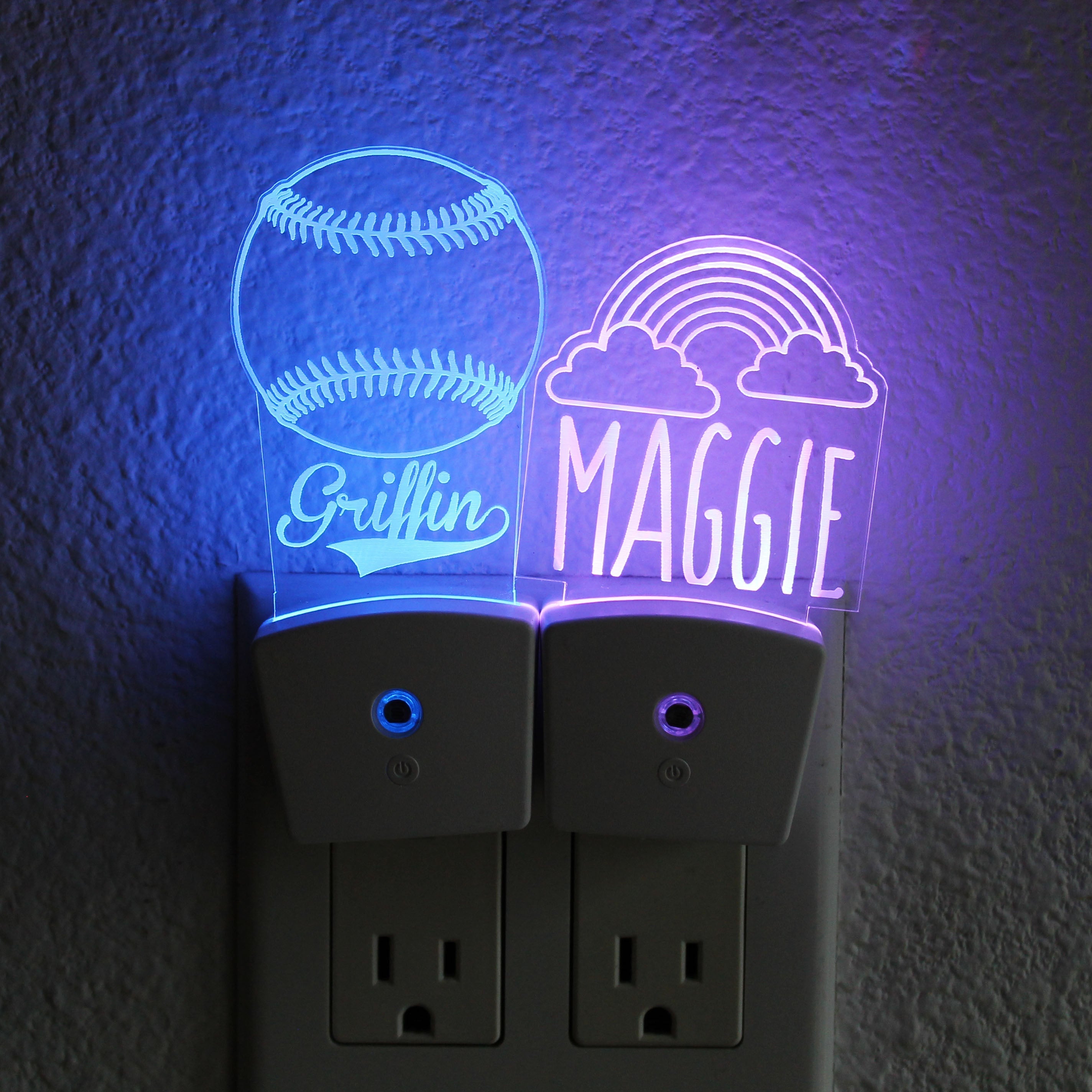 Kid's Night Light Wall Plug | Baseball