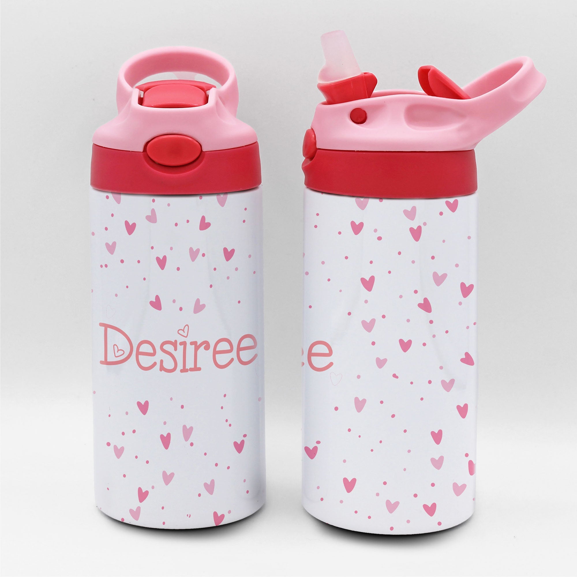 Personalized Kid's Water Bottle | Hearts
