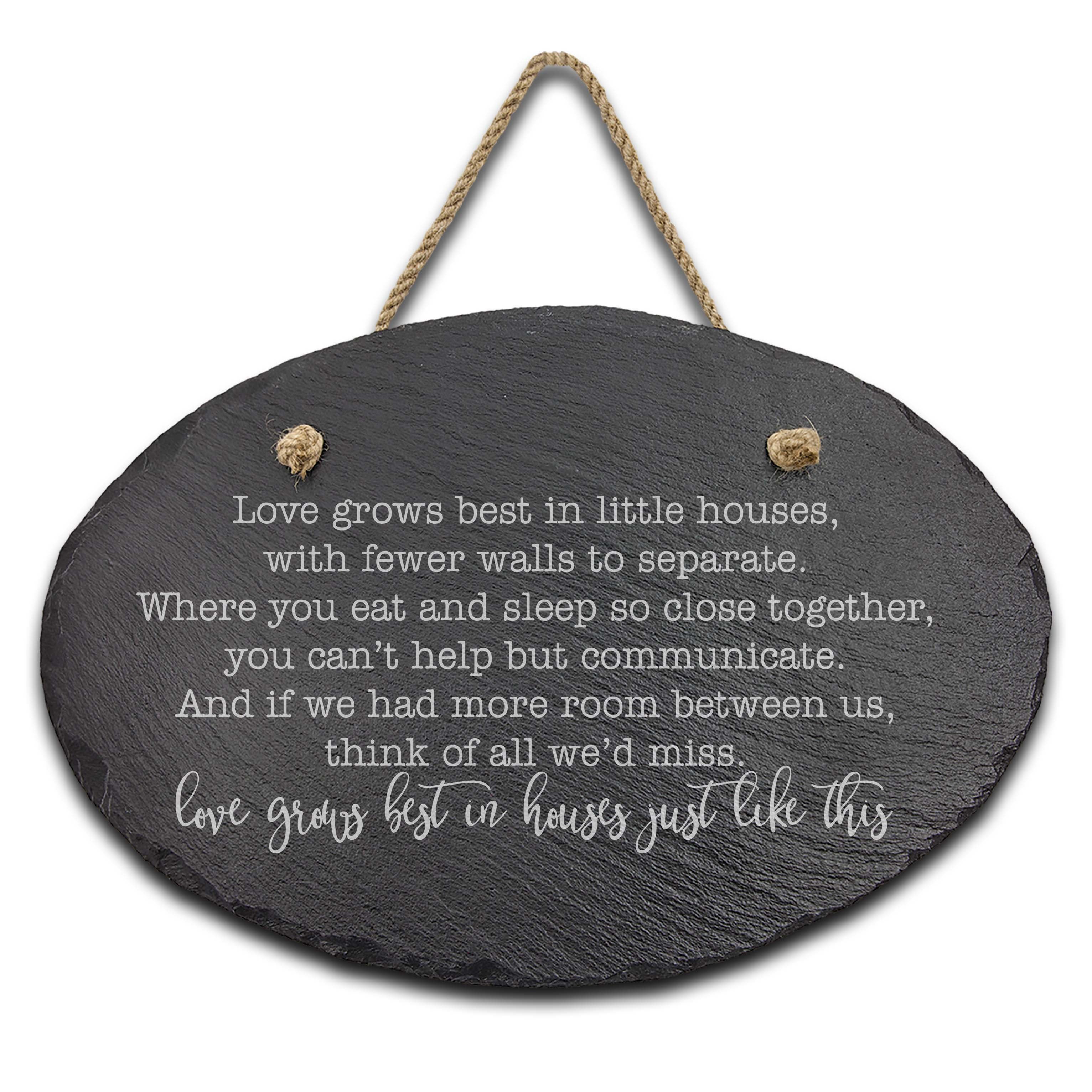 Slate Outdoor Address Sign | Love Grows Best