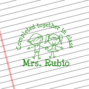 Teacher Self Inking Stamps | Completed Together in Class - Mrs. Rubio