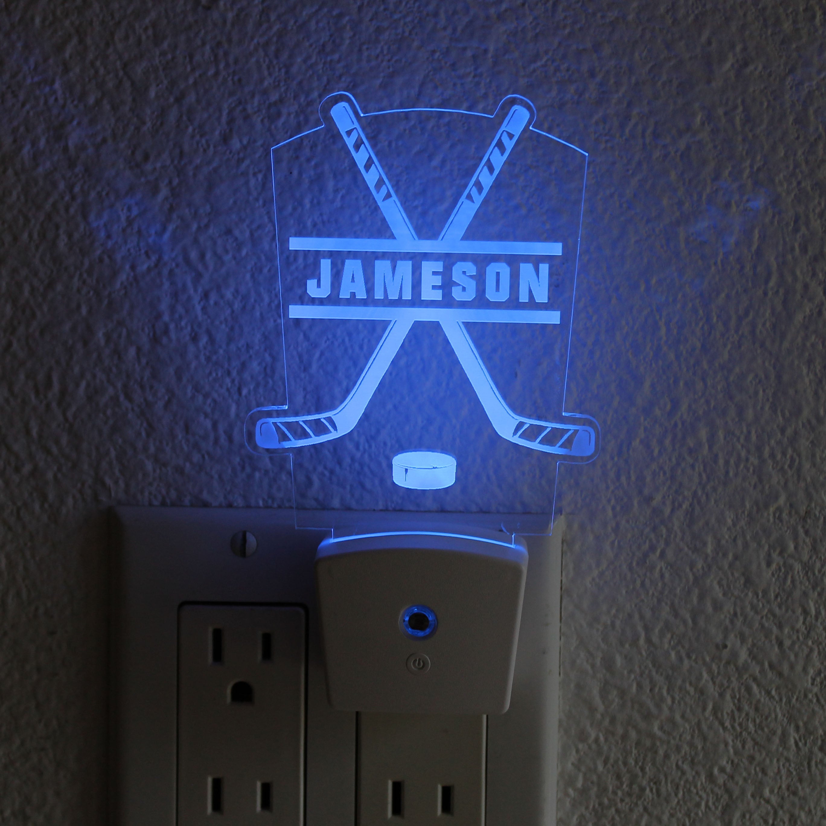 Kid's Night Light Wall Plug | Hockey
