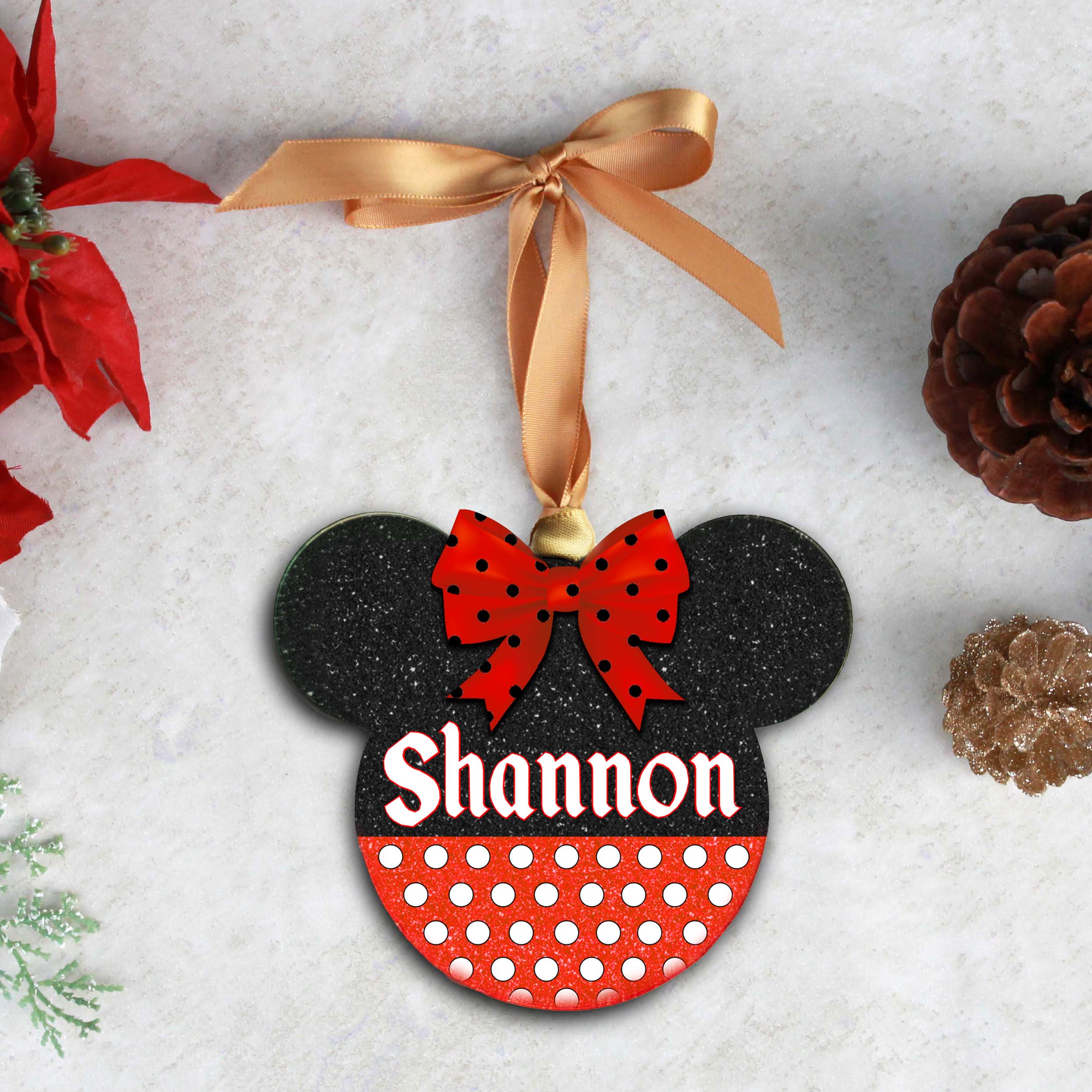 Acrylic Christmas Ornaments | Girl Mouse