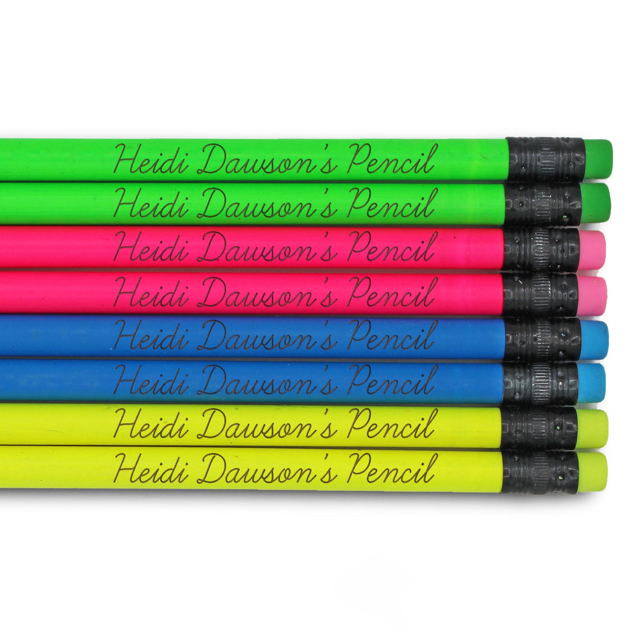 Neon Pencils Set of 10 | Script