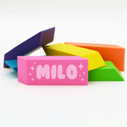 Personalized Neon Erasers Set of 6 | Stars