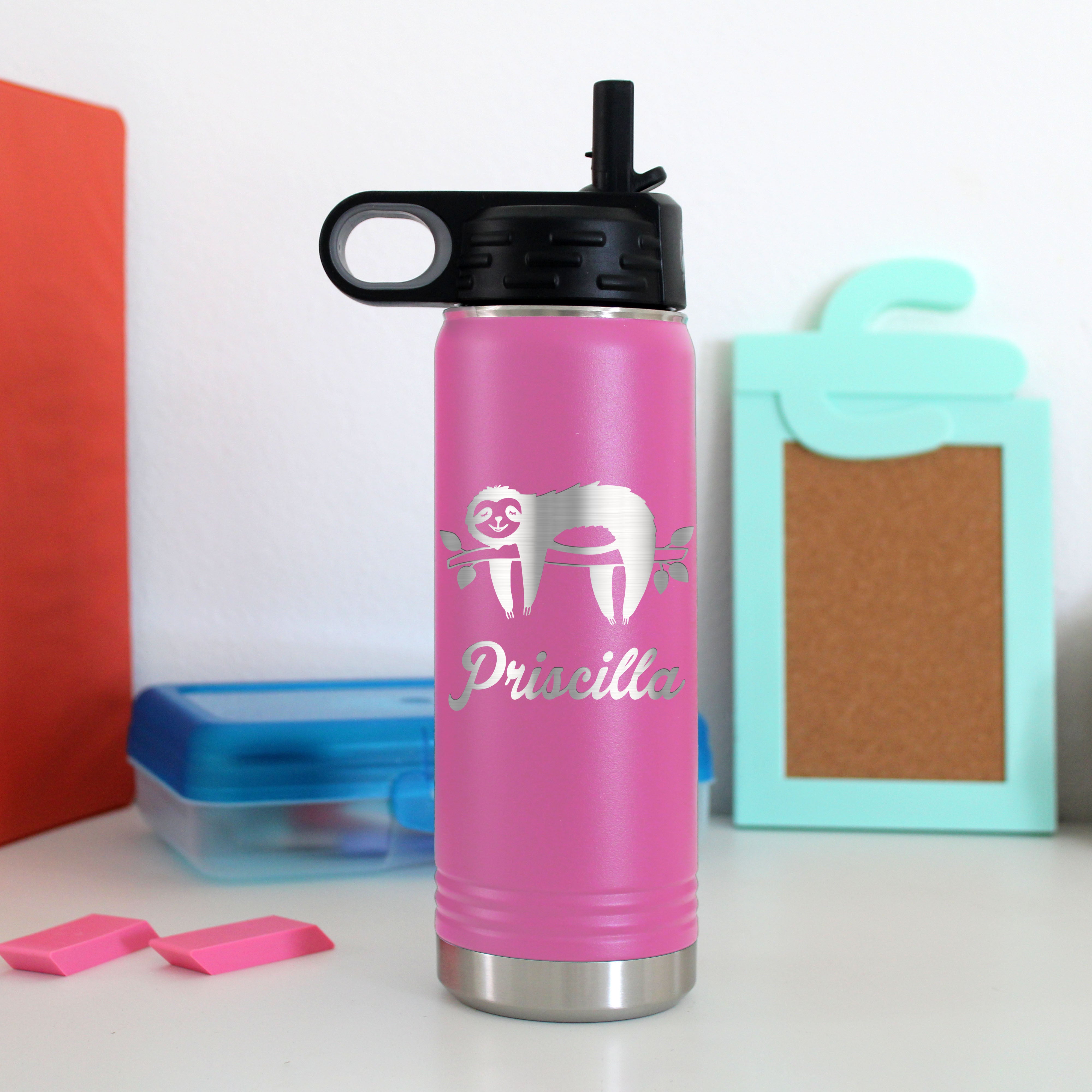 20 oz. Kid's Metal Water Bottle | Sloth