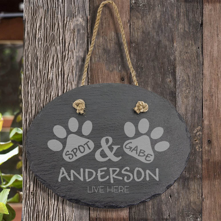 Slate Outdoor Address Sign | Ringer Family