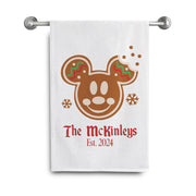 Personalized Christmas Towels | Ginger Bread Mickey