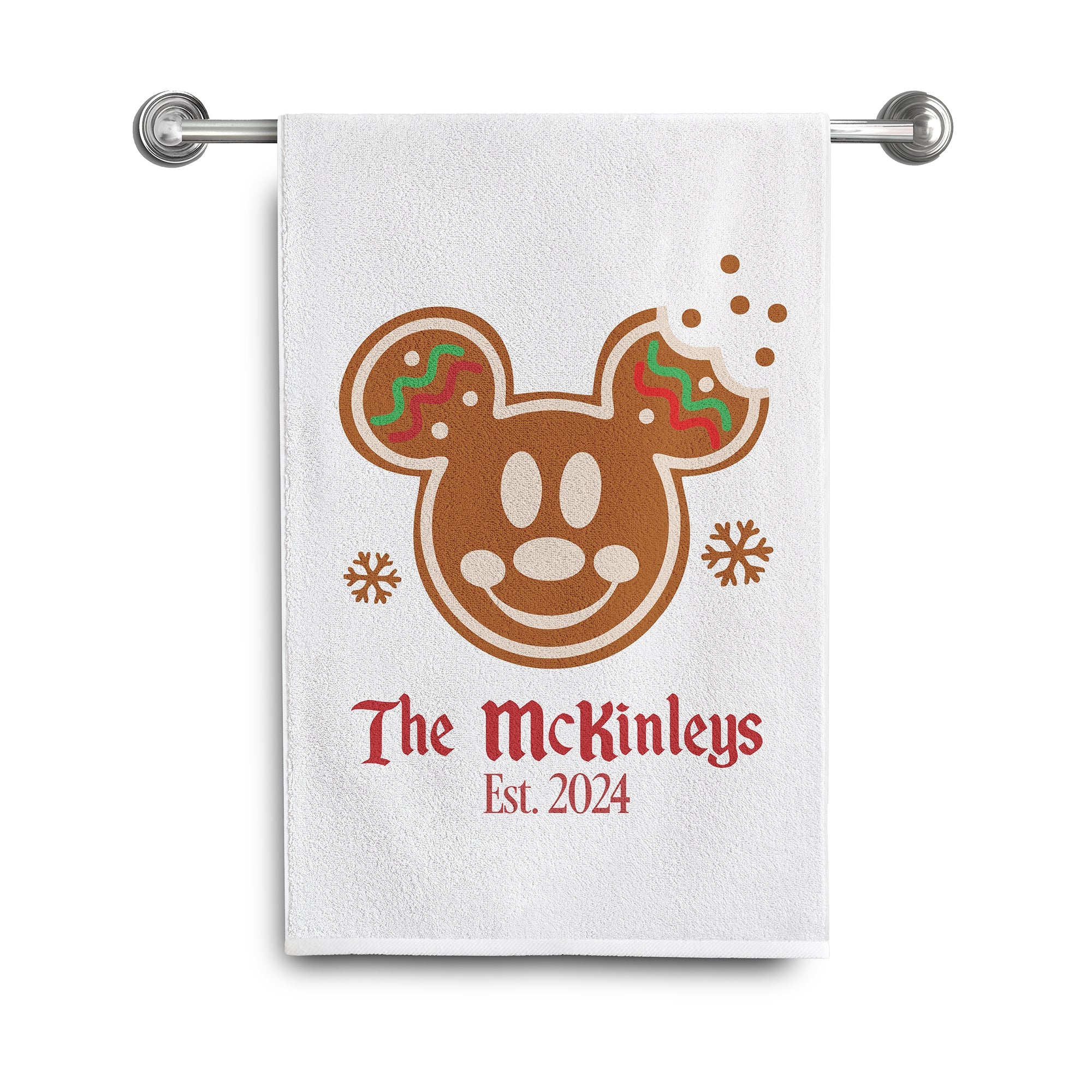 Personalized Christmas Towels | Ginger Bread Mickey
