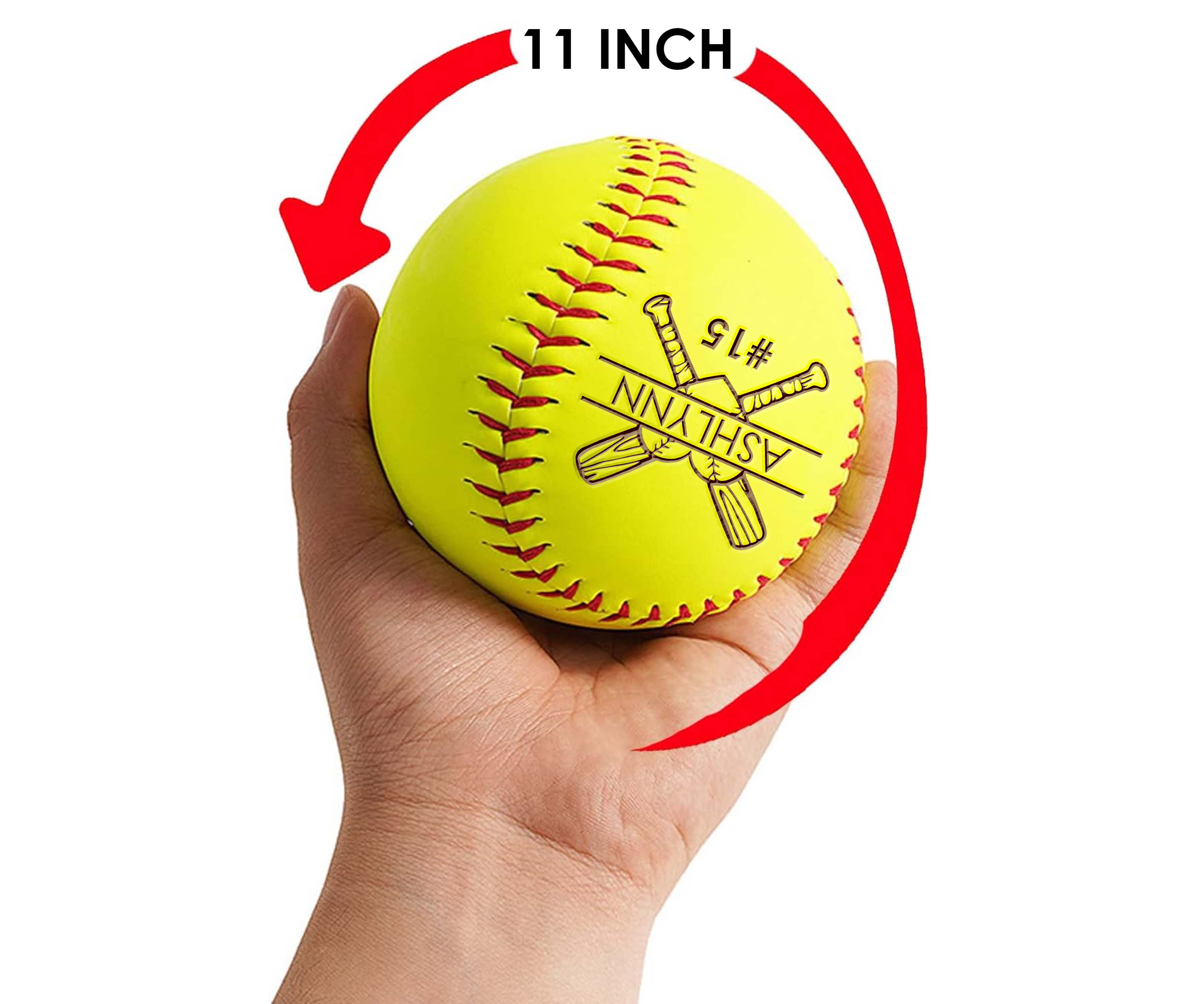 Personalized Leather Softball | Coach Jeffrey