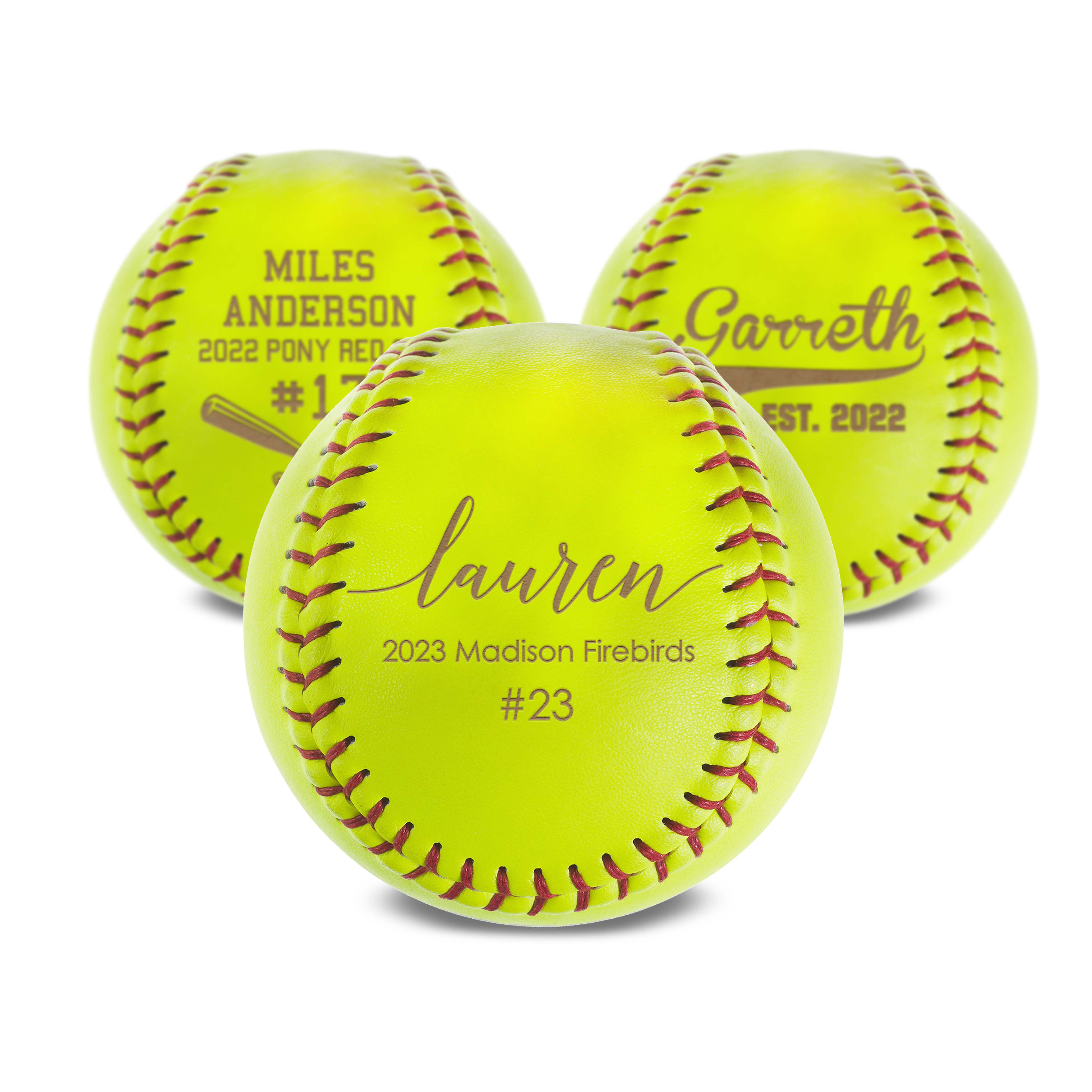 Personalized Leather Softball | Athena