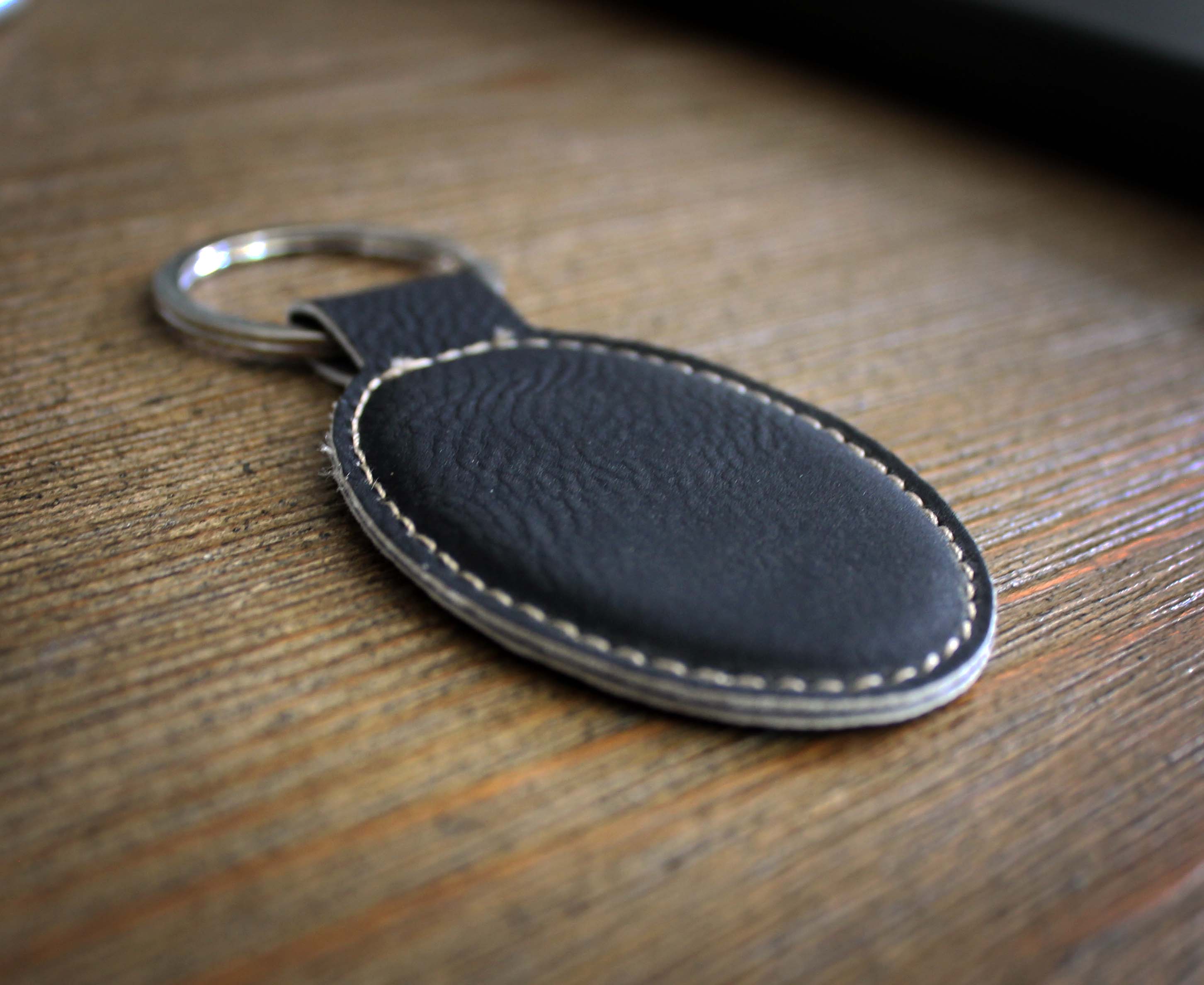 Personalized Faux Leather Keychain | A Reef - Etchey