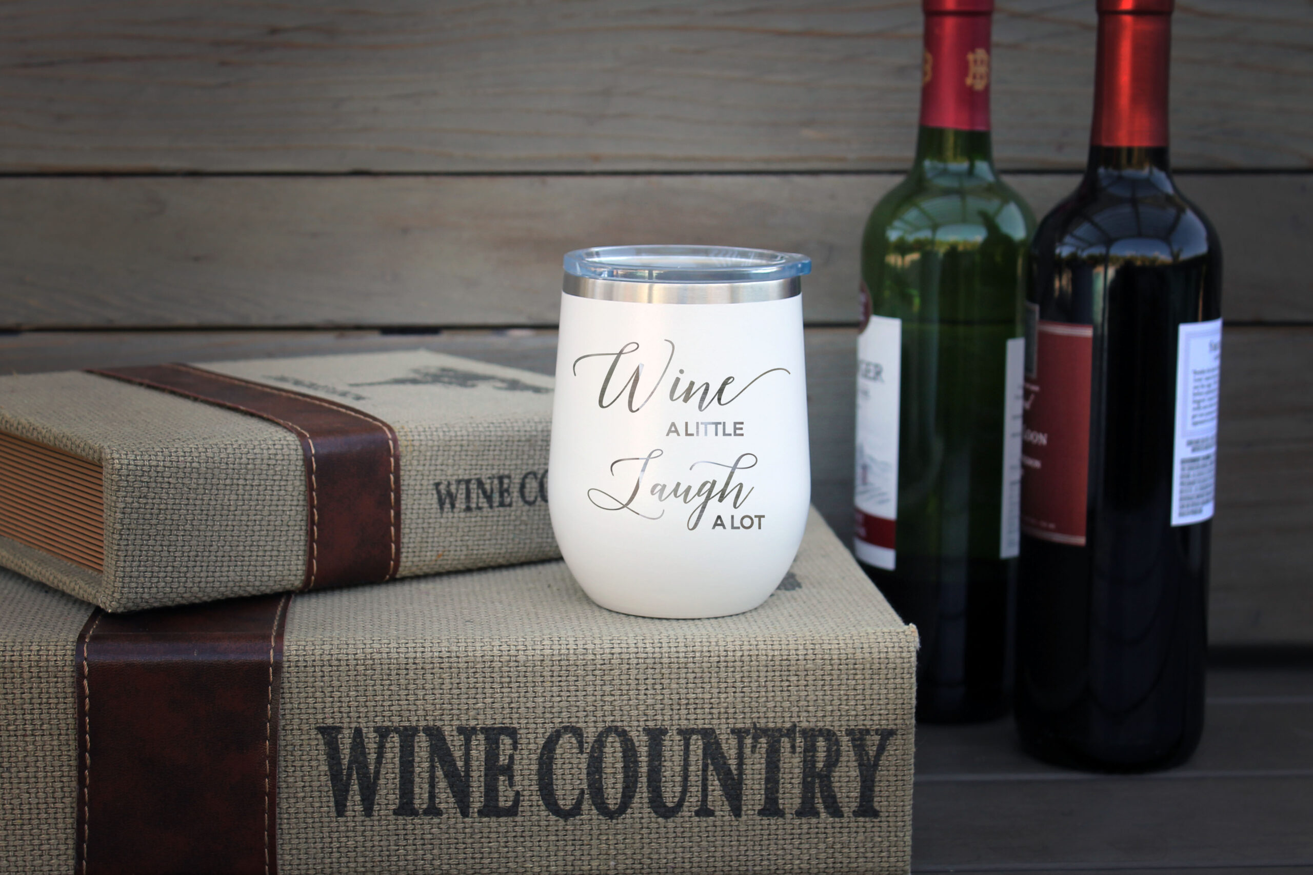 Personalized Wine Tumbler  Wine a little, Laugh a lot - Etchey