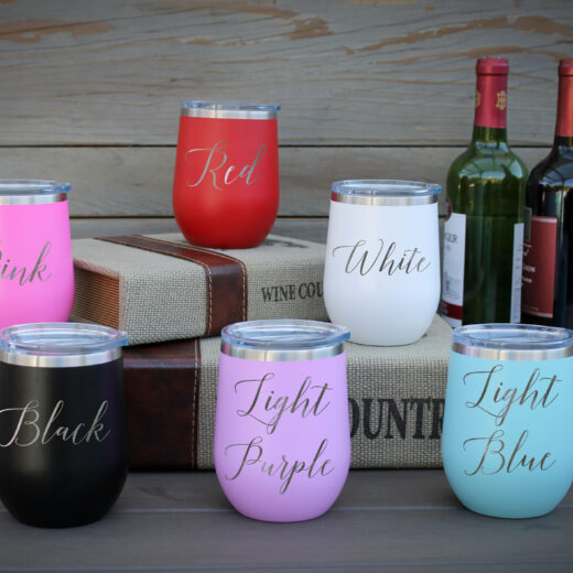 Insulated Wine Tumbler With Lid Engraved Wine Tumbler Monogrammed
