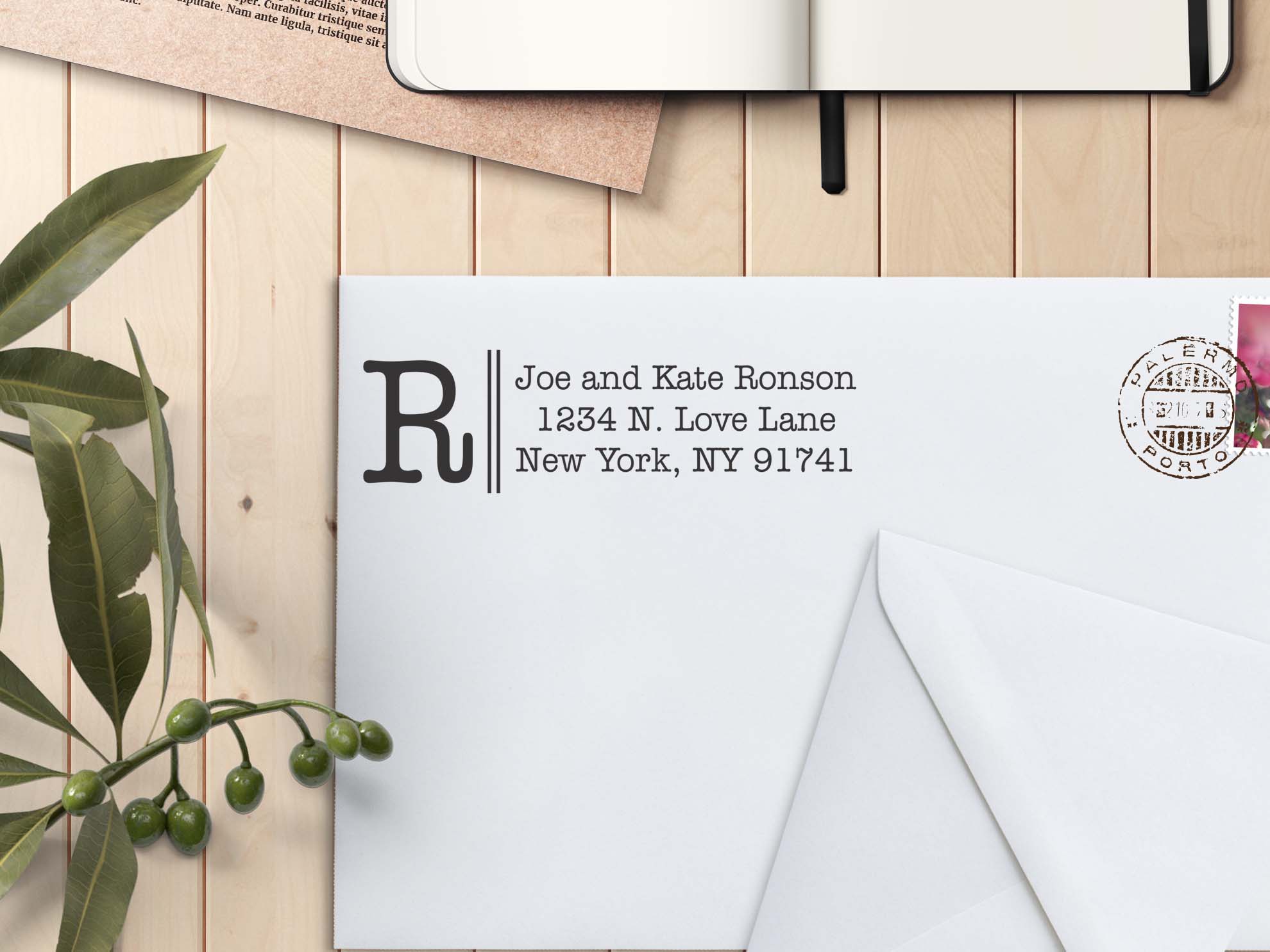 Custom Self Inking Stamp, Personalized Address Stamp - Up to 2