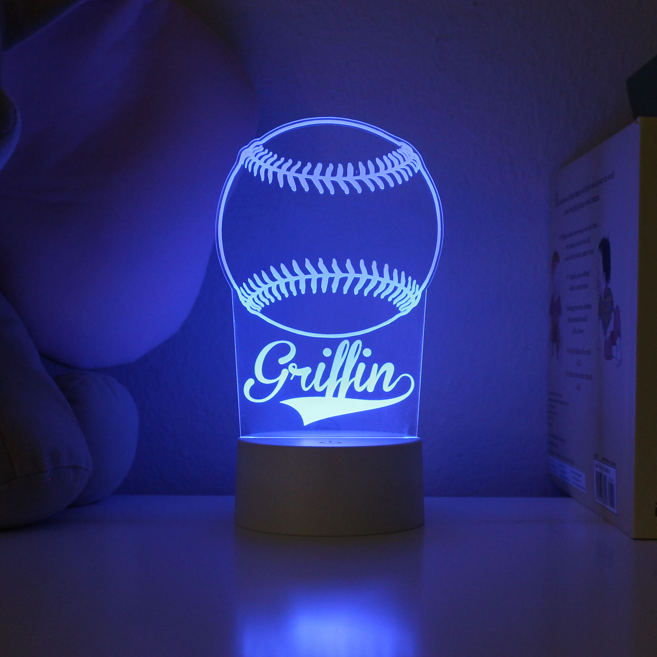 Milwaukee Brewers Baseball LED Night Light Customized/Personalized Gift Featuring Licensed Decal 