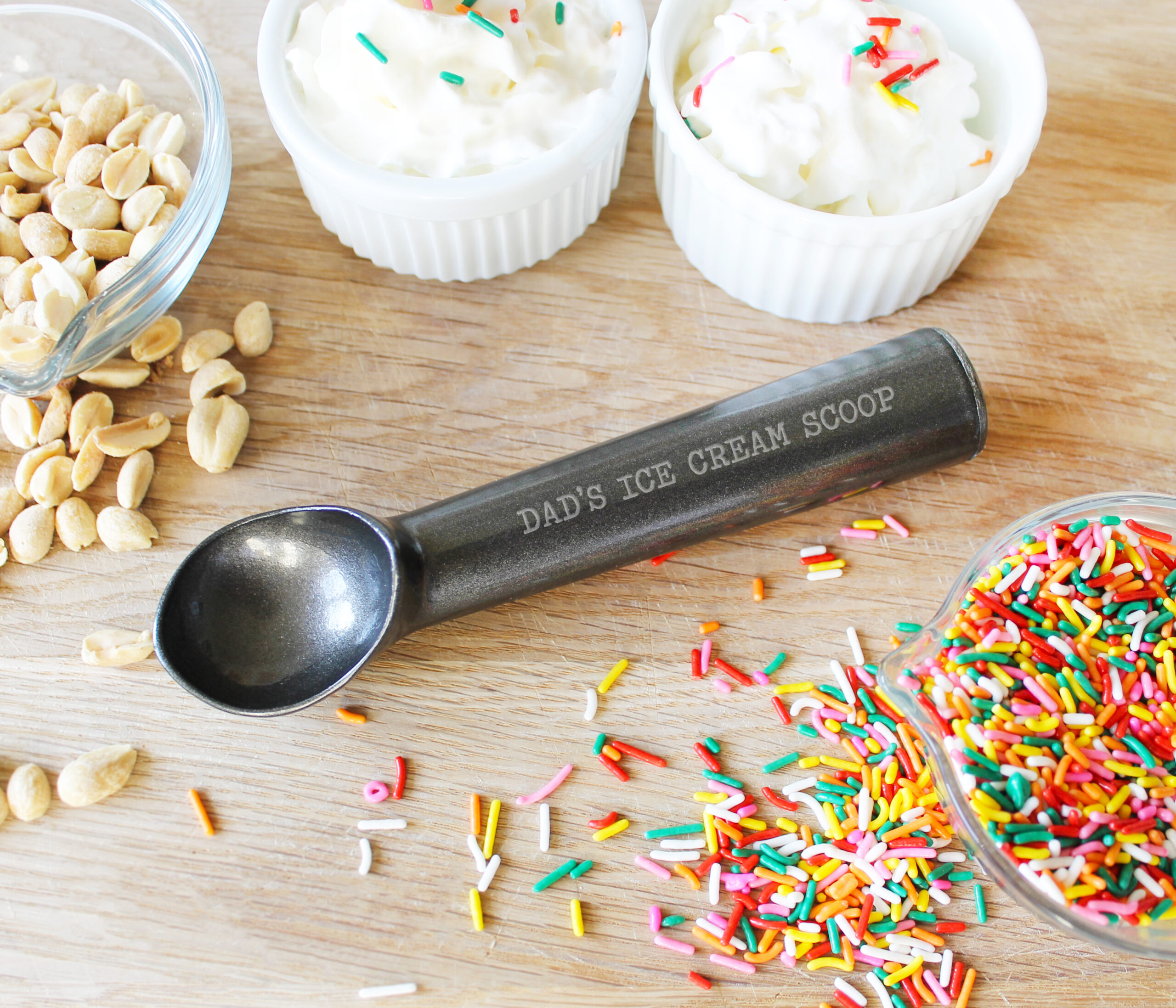Father's Day Gift Ice Cream Scoop Dad gift Custom Father's Day Gift Idea Ice Cream Gift --Mscp-Black-Gary Personalized Father's Day Gift
