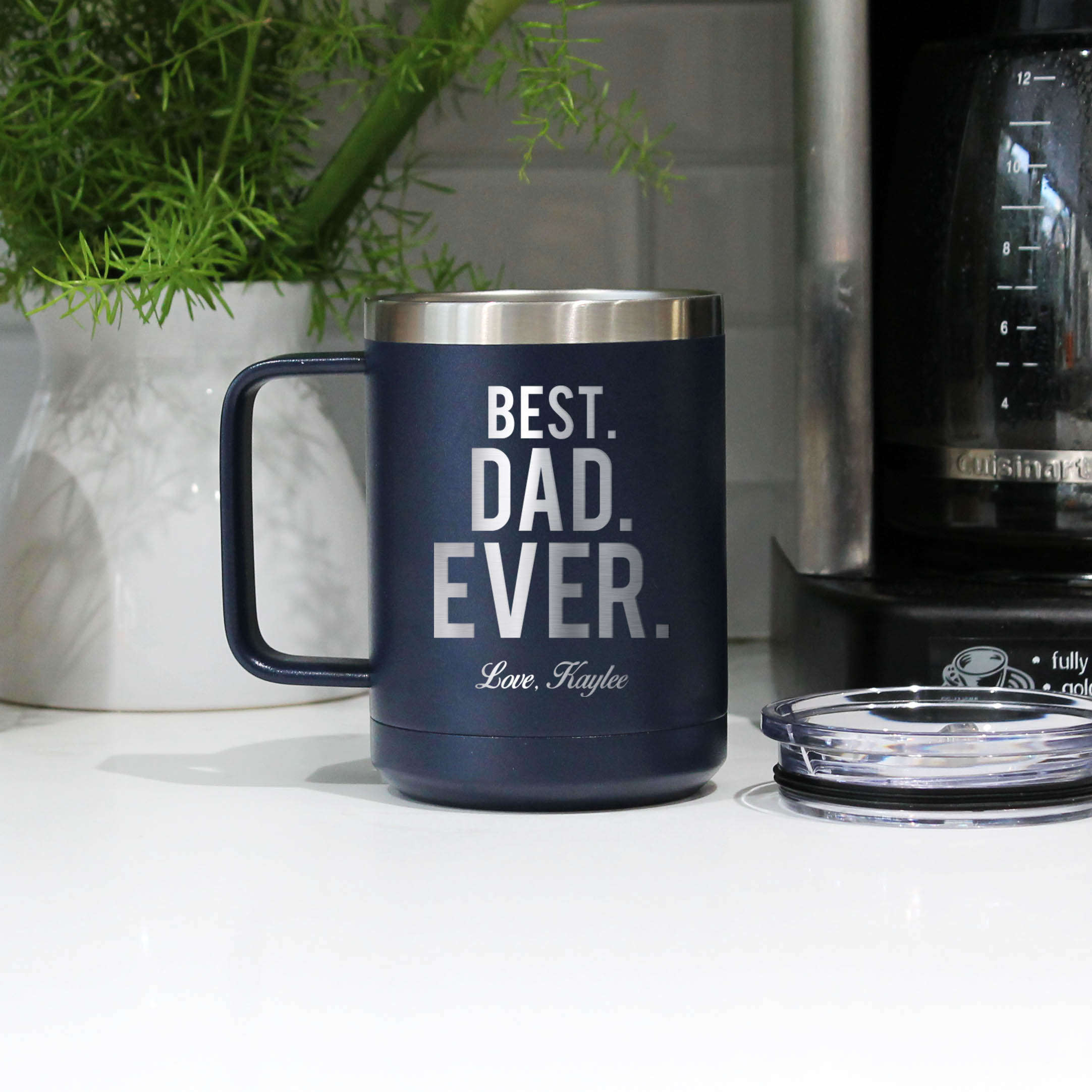 Funny Father's Day Thermal Flask Best Dad Ever No.1 Travel Mug Cup With Handle 